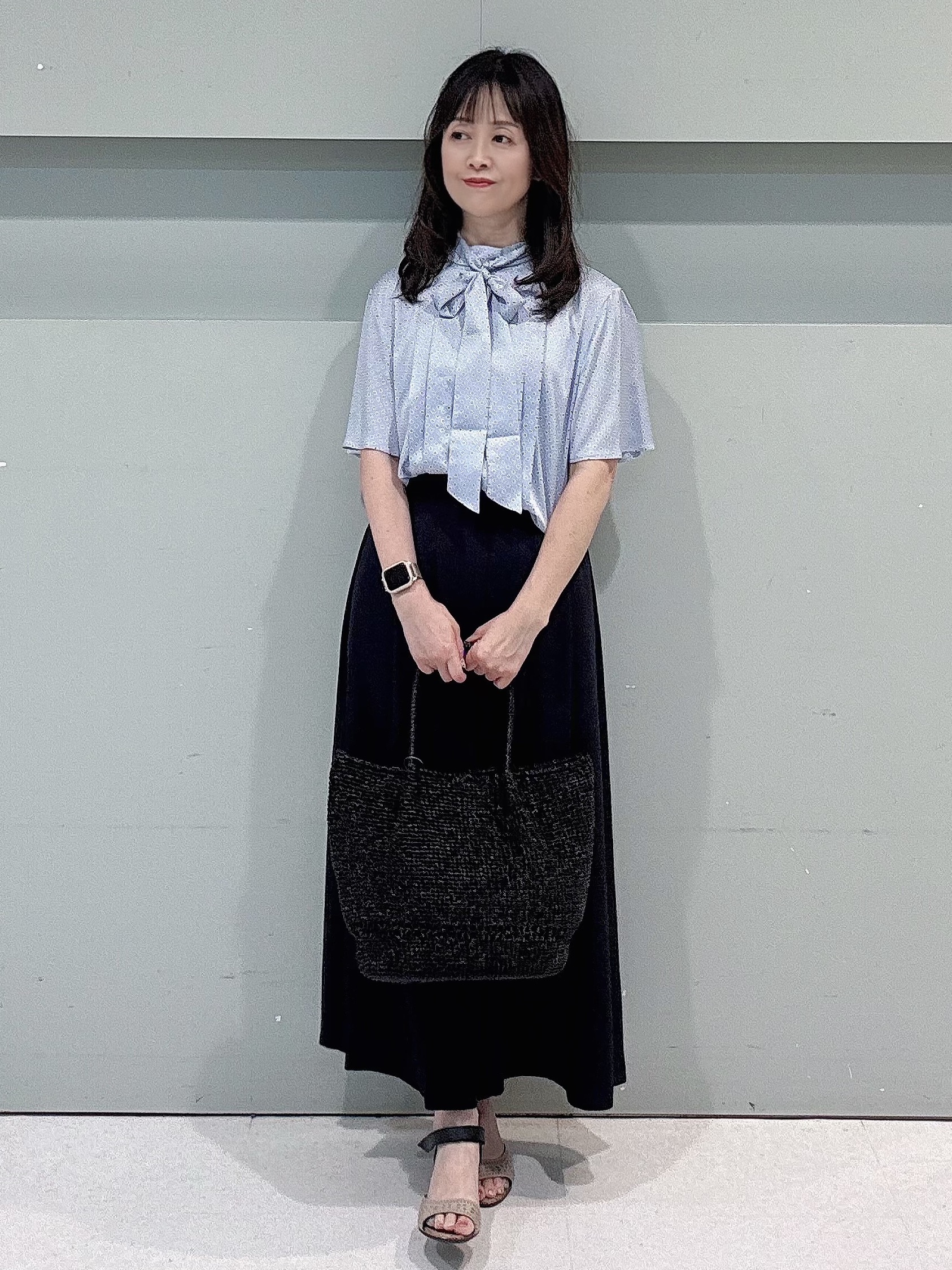 makiさんの「UNTITLED｜ダイヤジオメプリントブラウス」を使ったコーディネート