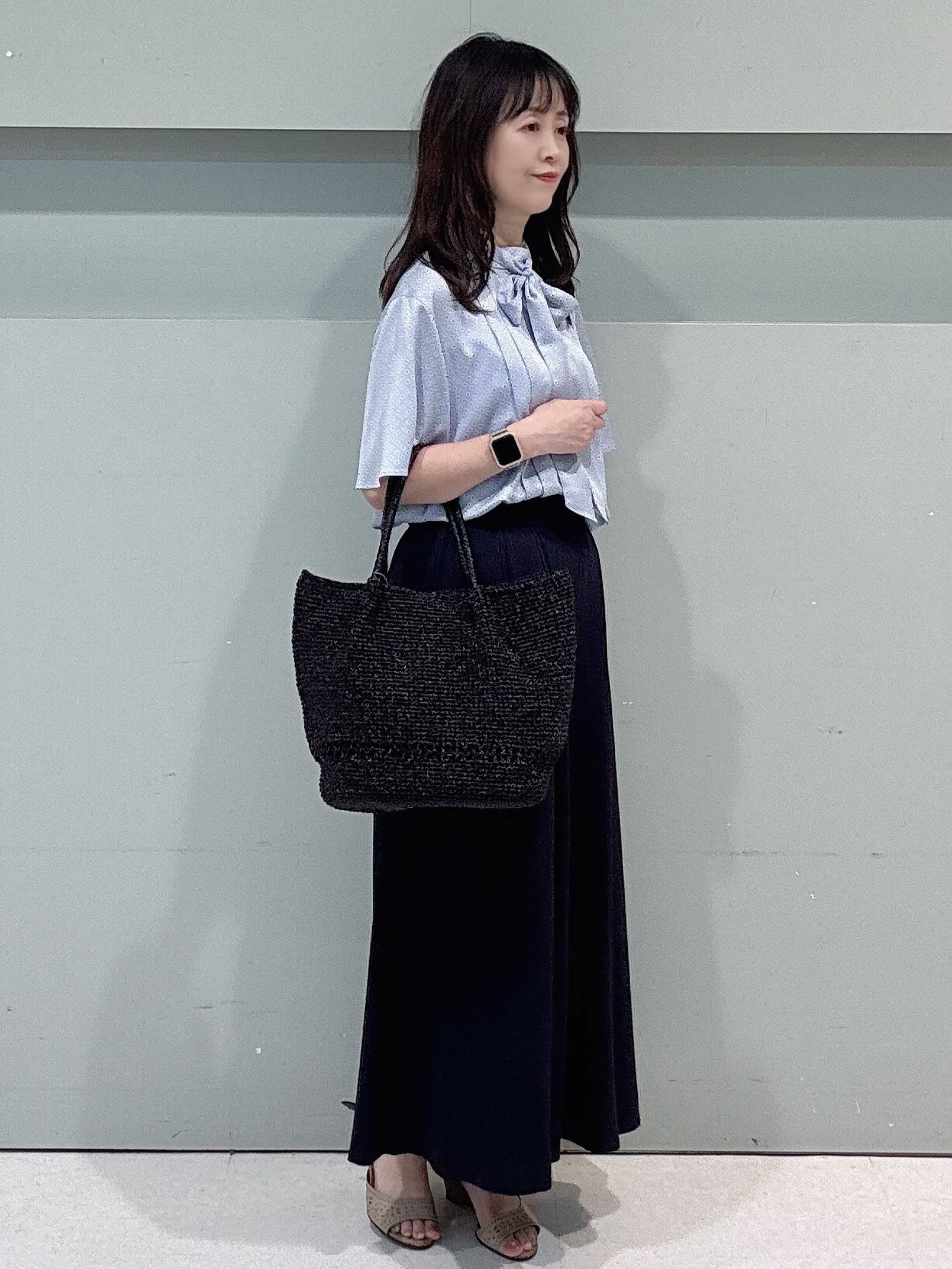 makiさんの「UNTITLED｜ダイヤジオメプリントブラウス」を使ったコーディネート