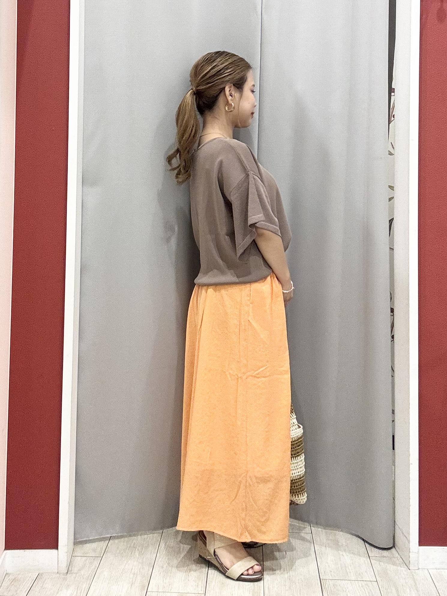 shioさんの「SHOO･LA･RUE｜【S-LL/ひんやり/洗濯機可】インせず着られる ひらり袖ニット」を使ったコーディネート