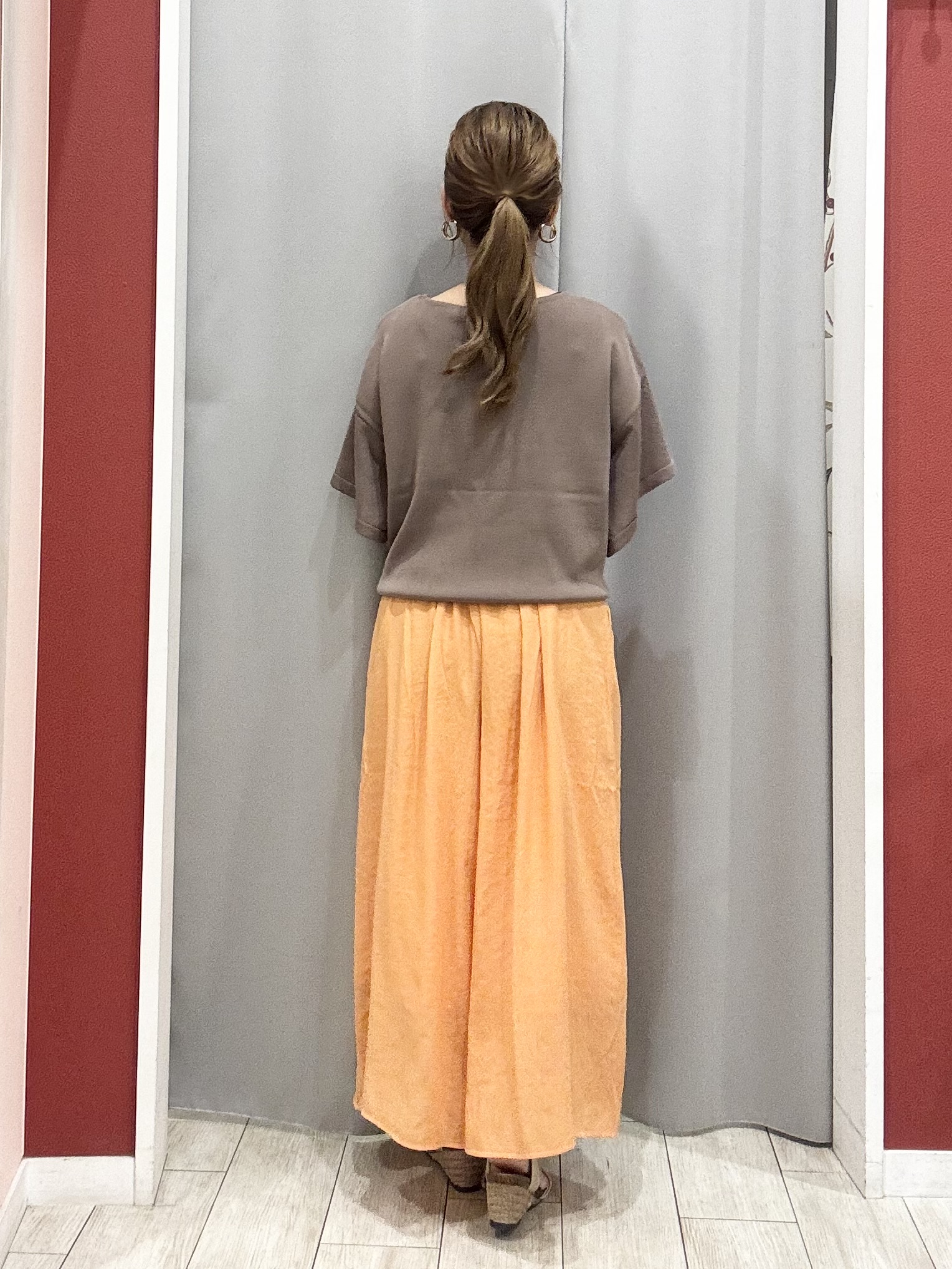shioさんの「SHOO･LA･RUE｜【S-LL/ひんやり/洗濯機可】インせず着られる ひらり袖ニット」を使ったコーディネート