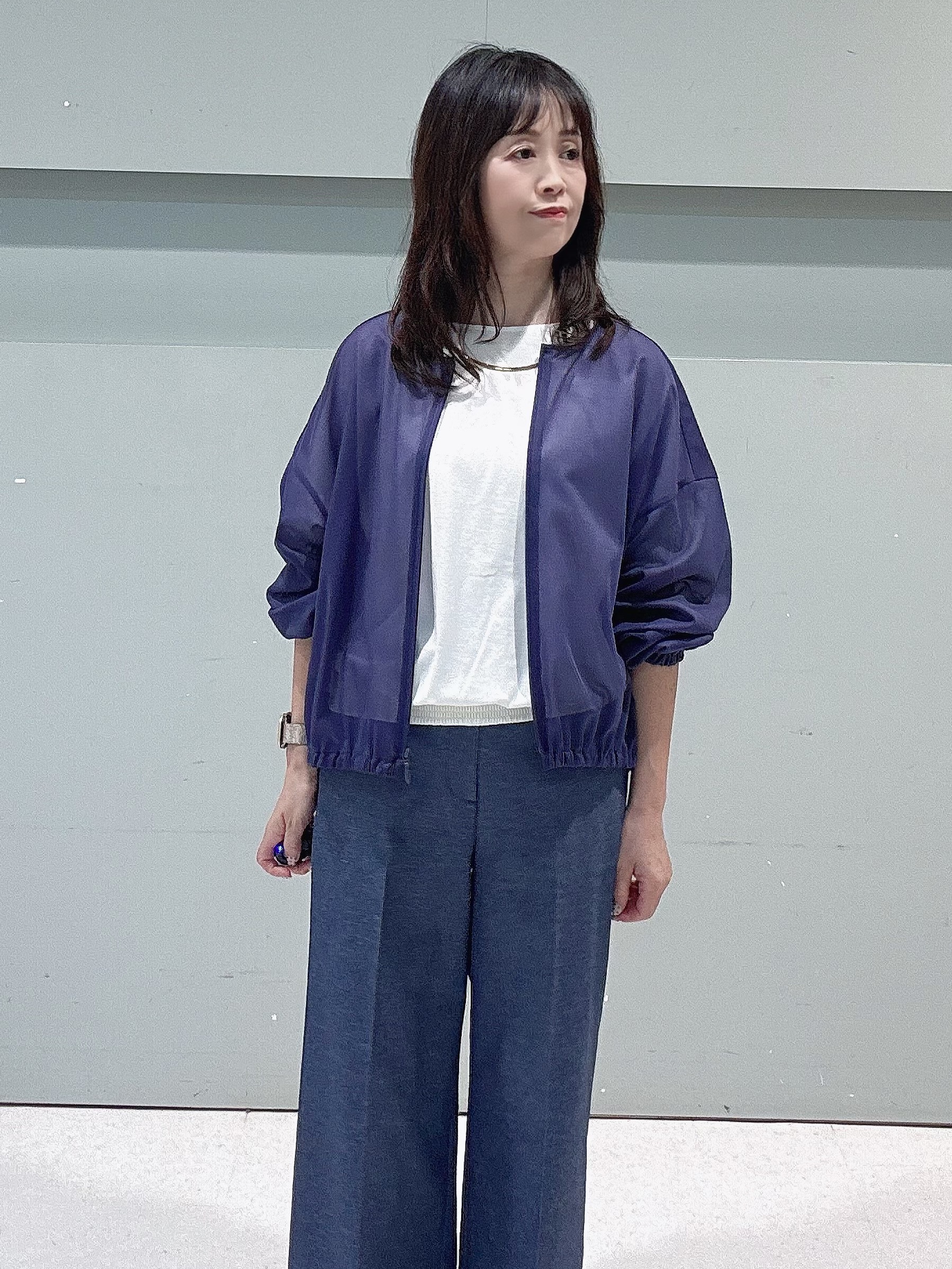 makiさんの「UNTITLED｜トリコットシアーブラウス」を使ったコーディネート