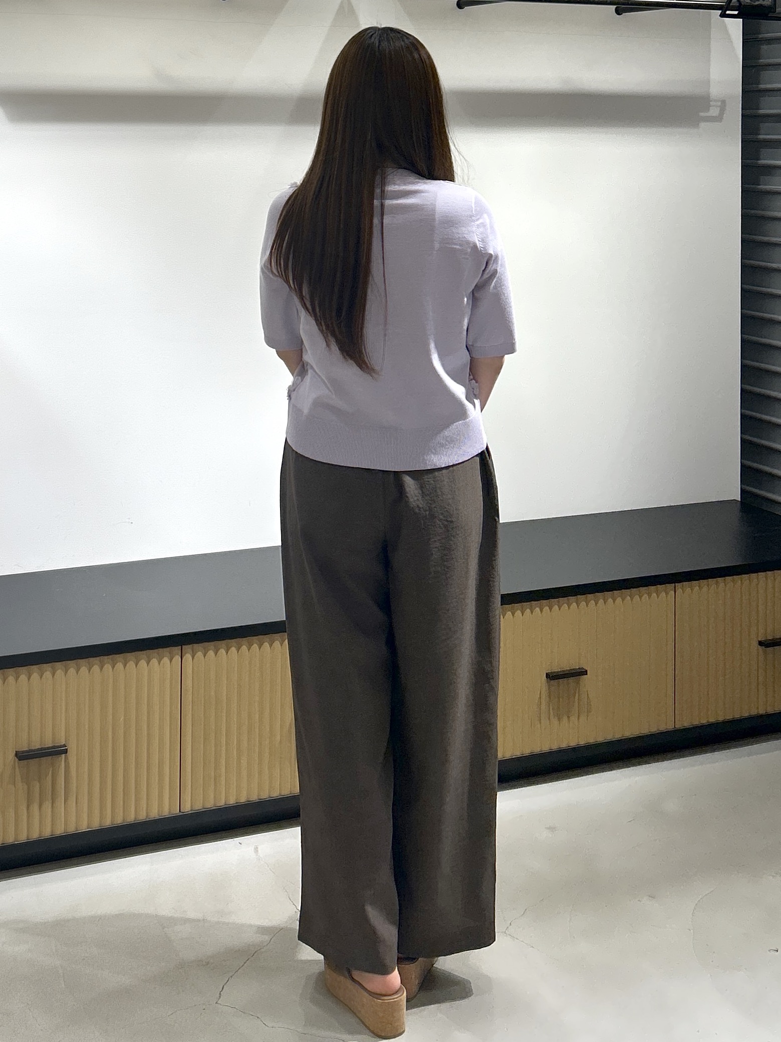 sayaさんの「OPAQUE.CLIP｜フロントレースニットカーディガン【洗える】」を使ったコーディネート