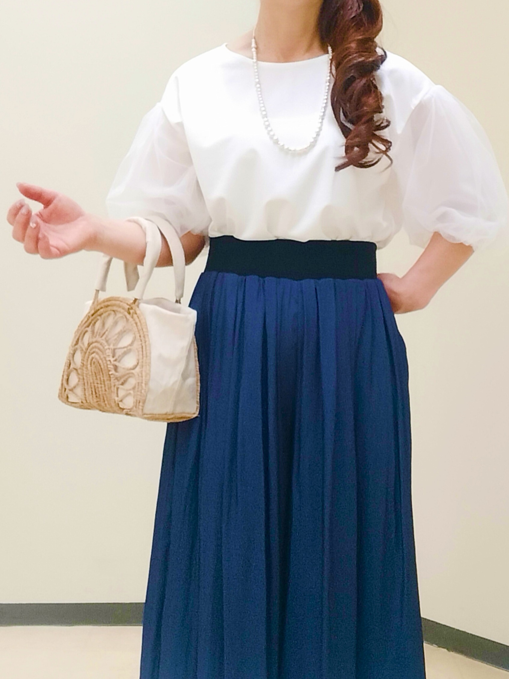 花さんの「Reflect｜【UVカット／接触冷感／吸水速乾】チュールスリーブプルオーバー」を使ったコーディネート
