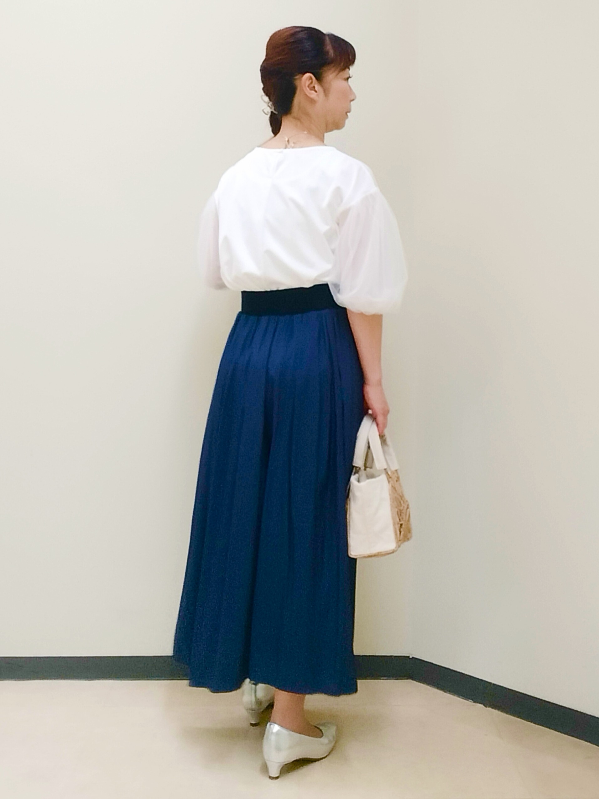 花さんの「Reflect｜【UVカット／接触冷感／吸水速乾】チュールスリーブプルオーバー」を使ったコーディネート