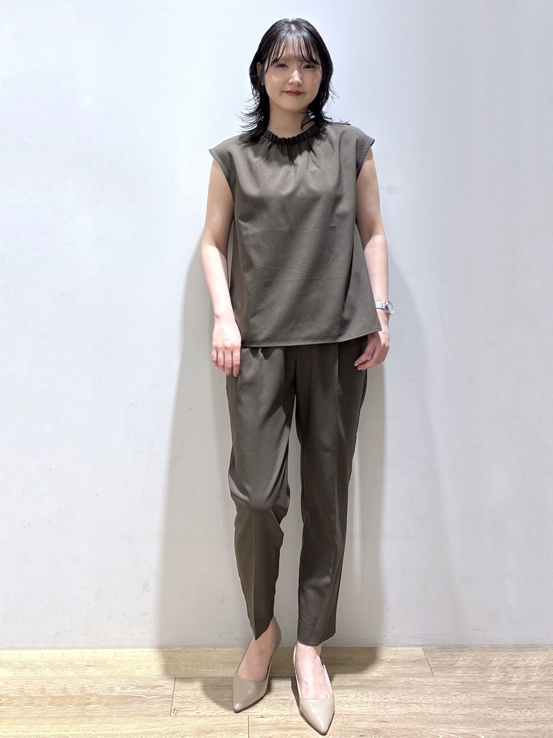 mizukiさんの「index｜《再入荷》ダブルブレストテーラードジャケット【接触冷感／吸水速乾／イージーアイロン／防シワ／洗濯機O」を使ったコーディネート