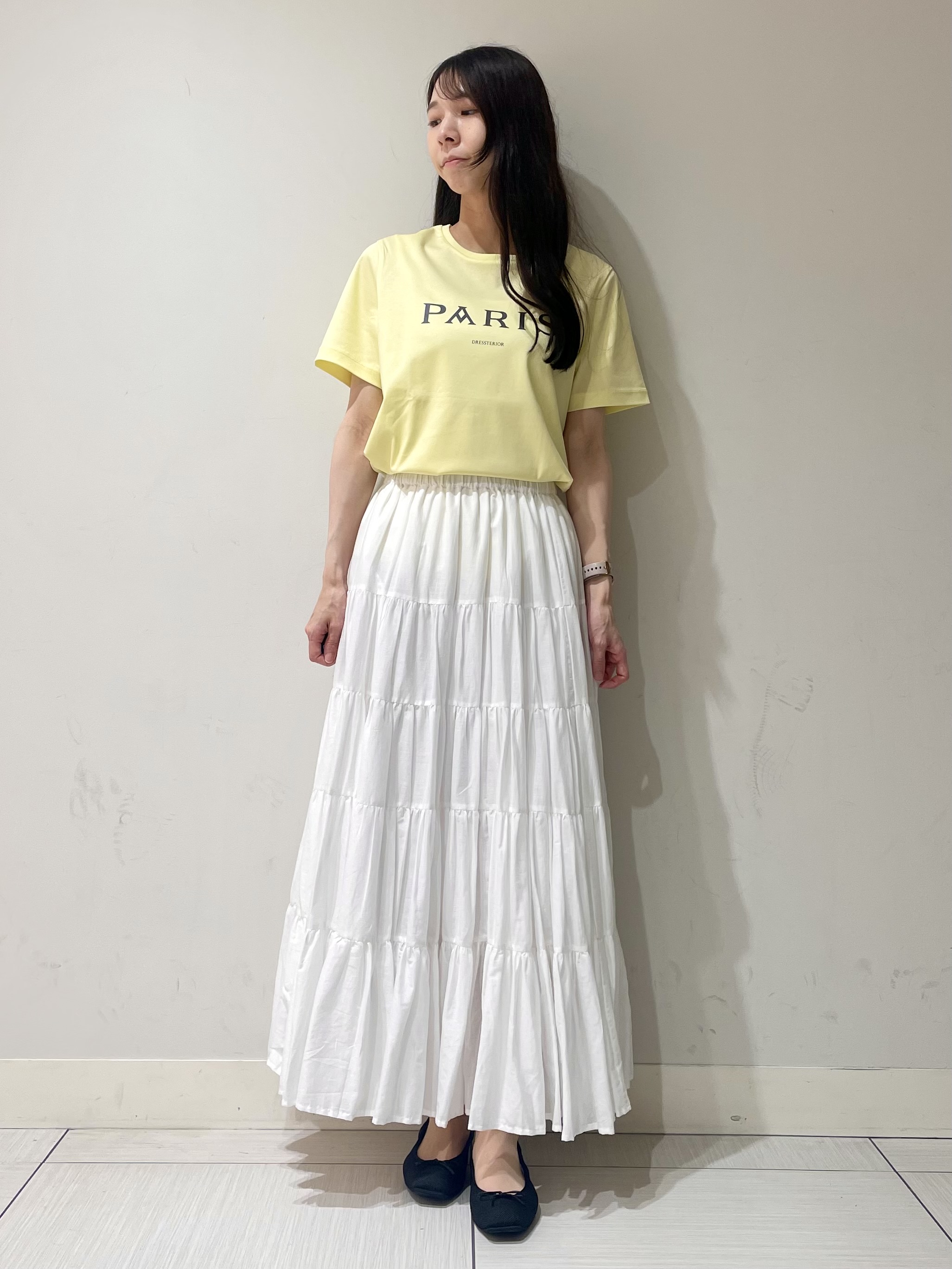 ことさんの「DRESSTERIOR｜【接触冷感／抗菌防臭／消臭】アイスクリアコットン PARIS Tシャツ」を使ったコーディネート