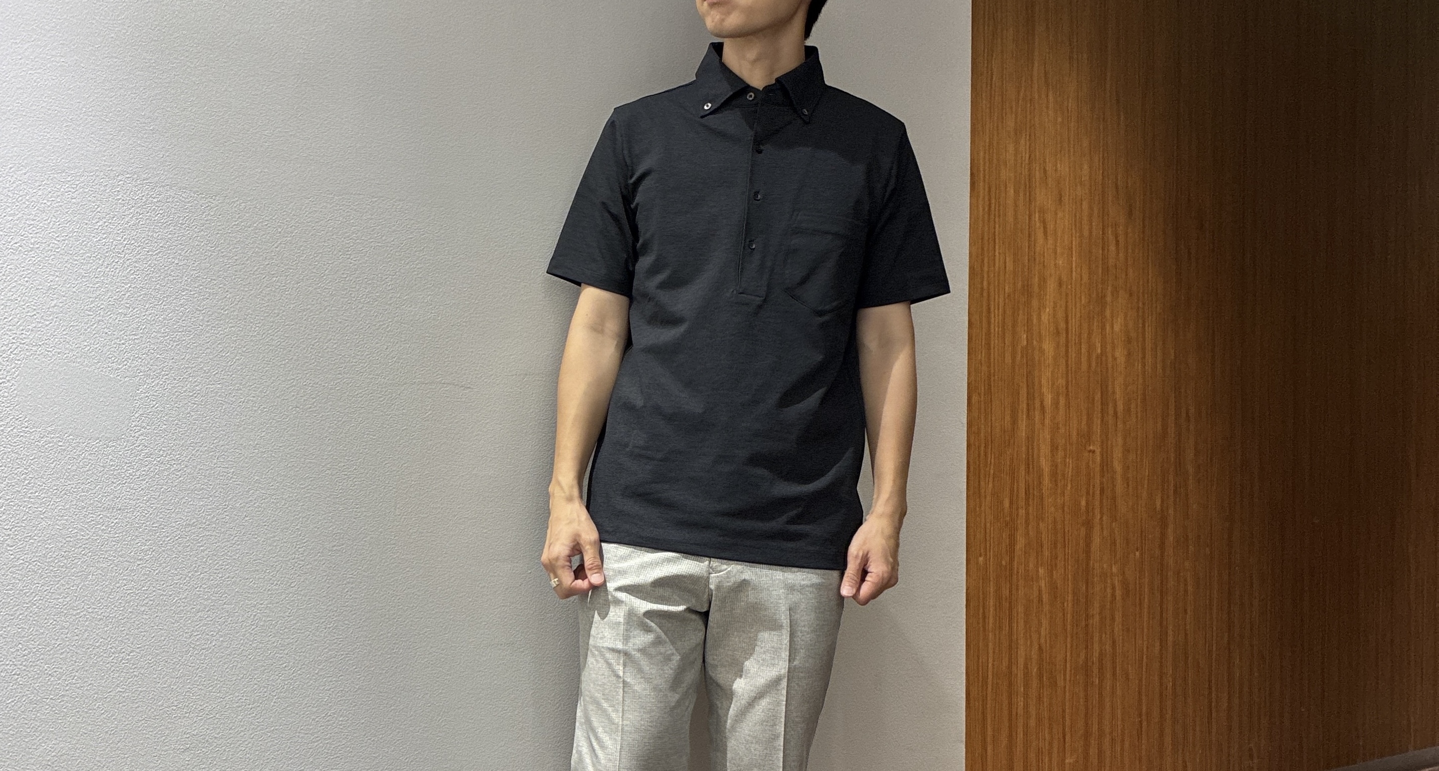 わいずみさんの「TAKEO KIKUCHI｜【抗菌防臭】COOL DOTS（R）ドビープリント ジャケット」を使ったコーディネート
