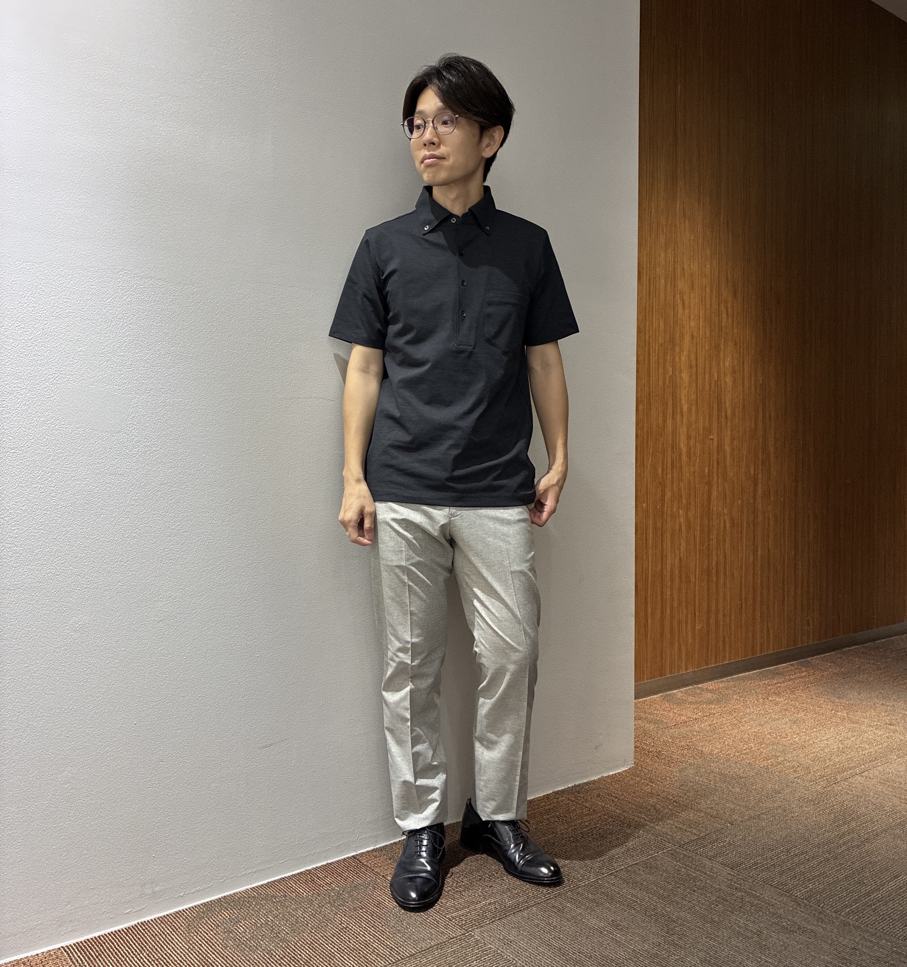 わいずみさんの「TAKEO KIKUCHI｜【抗菌防臭】COOL DOTS（R）ドビープリント ジャケット」を使ったコーディネート