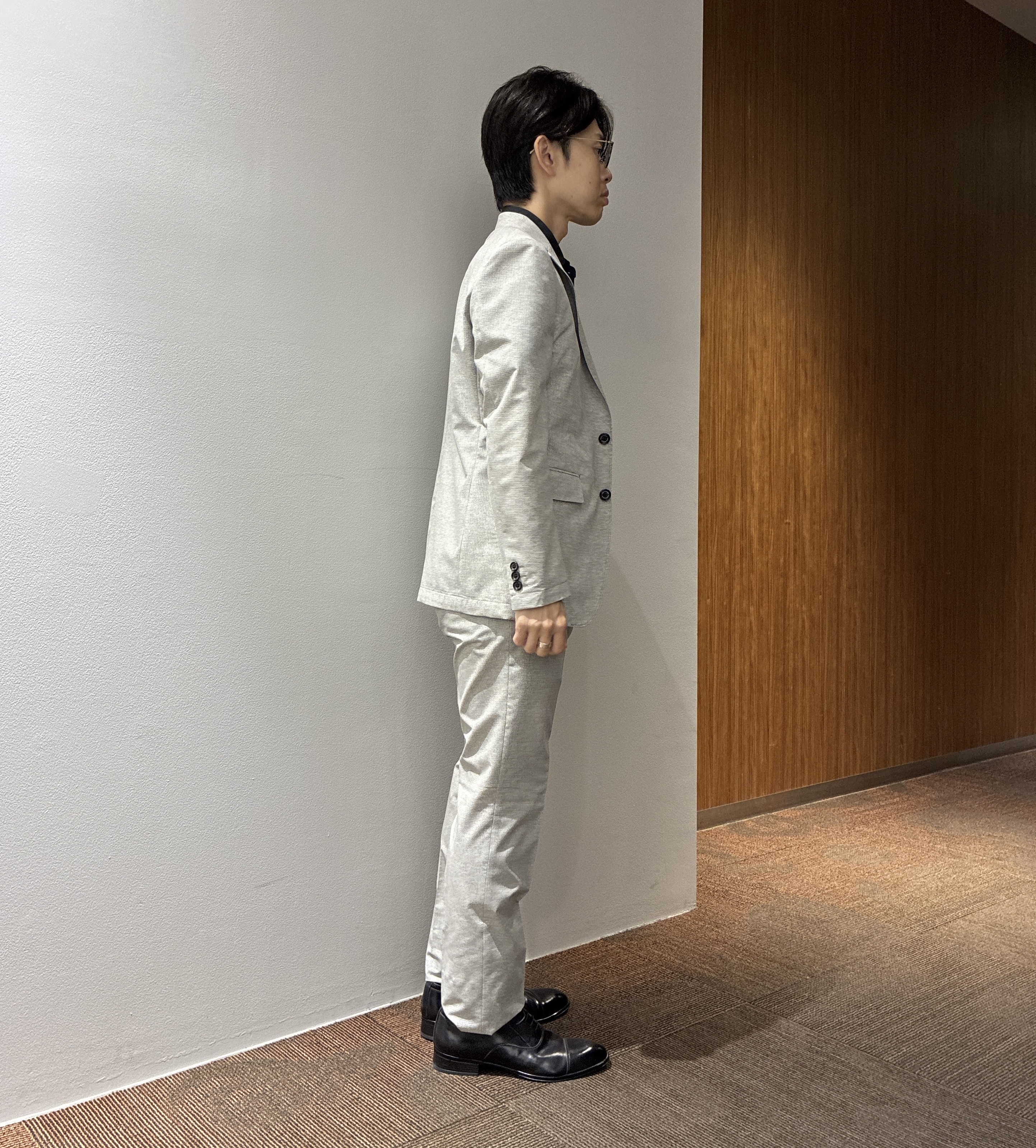 わいずみさんの「TAKEO KIKUCHI｜【抗菌防臭】COOL DOTS（R）ドビープリント ジャケット」を使ったコーディネート