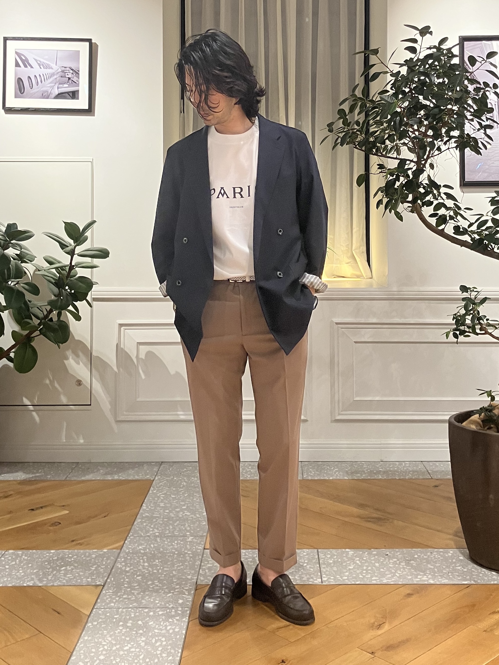 junyaさんの「DRESSTERIOR｜【セットアップ可】クールタッチ クイックドライ イージージャケット」を使ったコーディネート