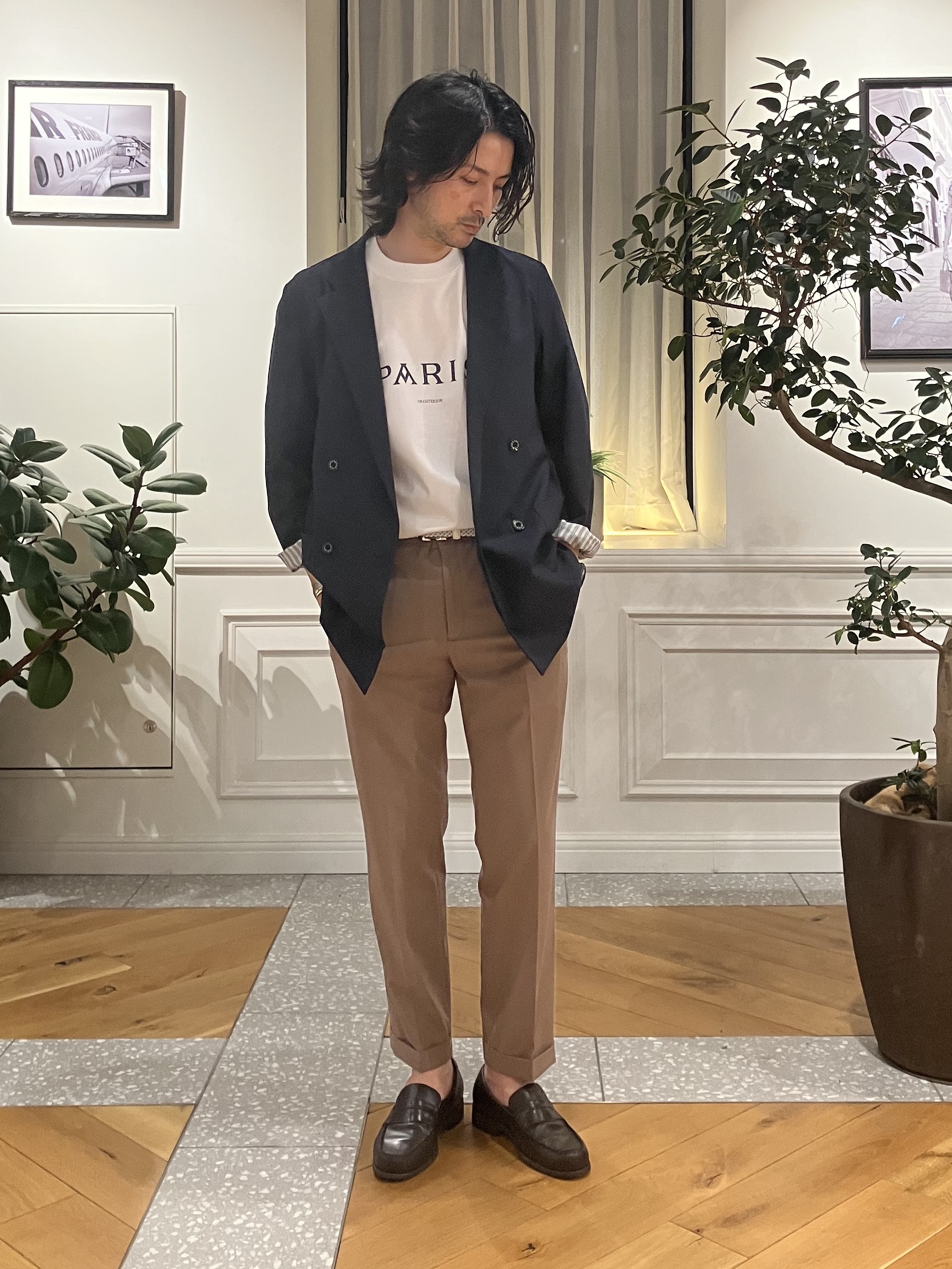 junyaさんの「DRESSTERIOR｜【セットアップ可】クールタッチ クイックドライ イージージャケット」を使ったコーディネート