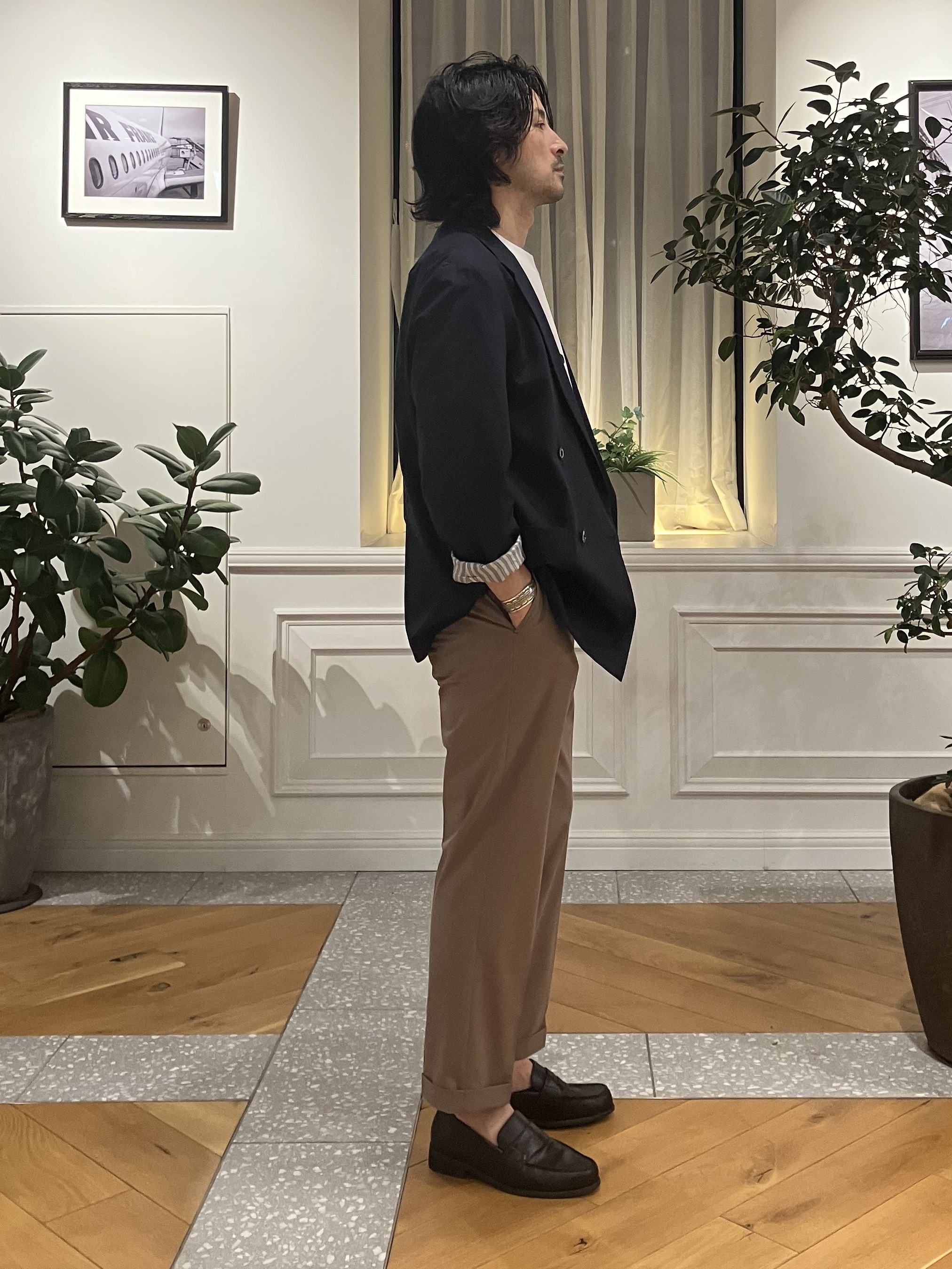 junyaさんの「DRESSTERIOR｜【セットアップ可】クールタッチ クイックドライ イージージャケット」を使ったコーディネート