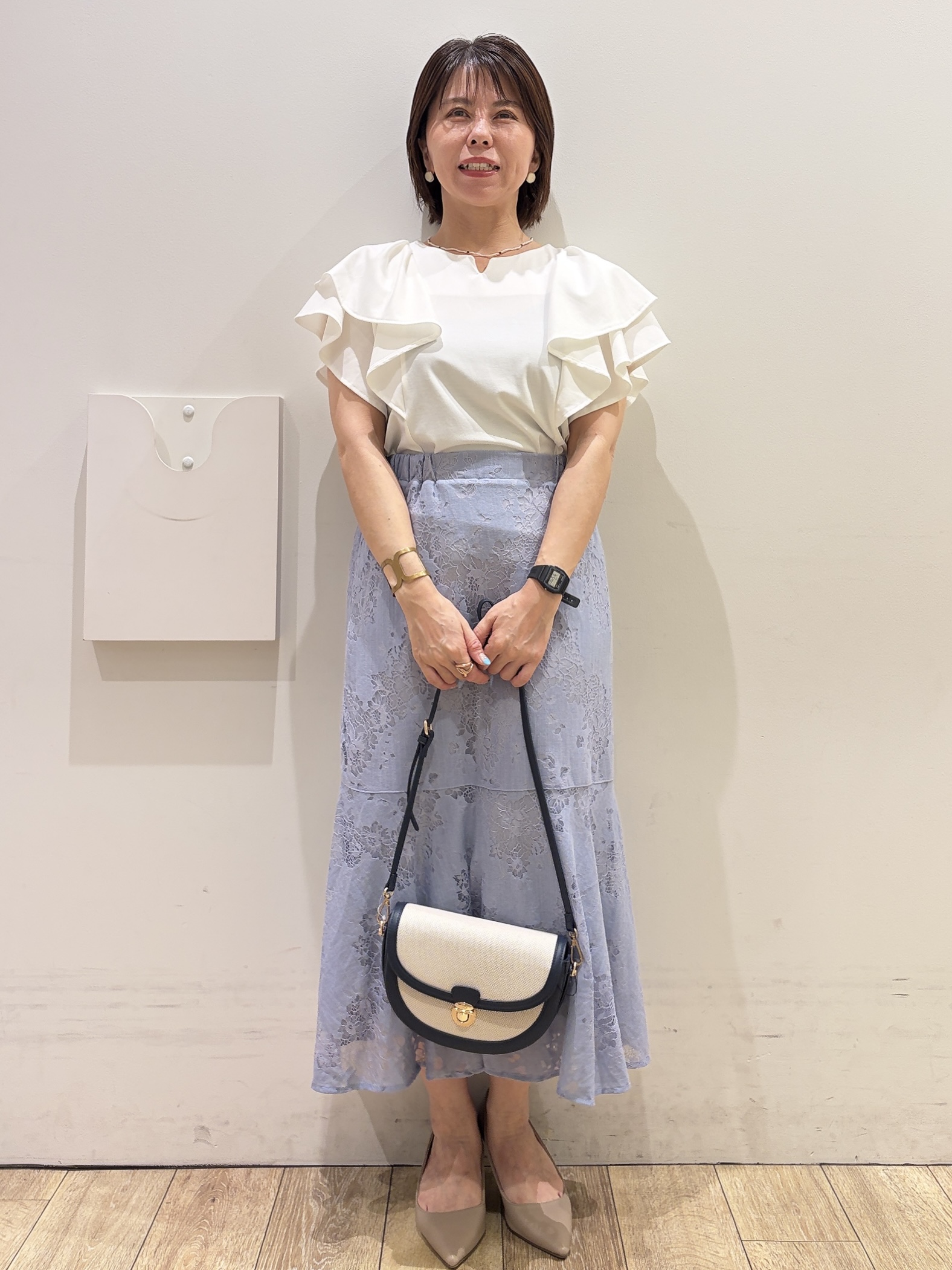 YUKOさんの「index｜【接触冷感／吸水速乾】ノーカラージャケット／セットアップ対応可《洗える／防シワ／ストレッチ》」を使ったコーディネート
