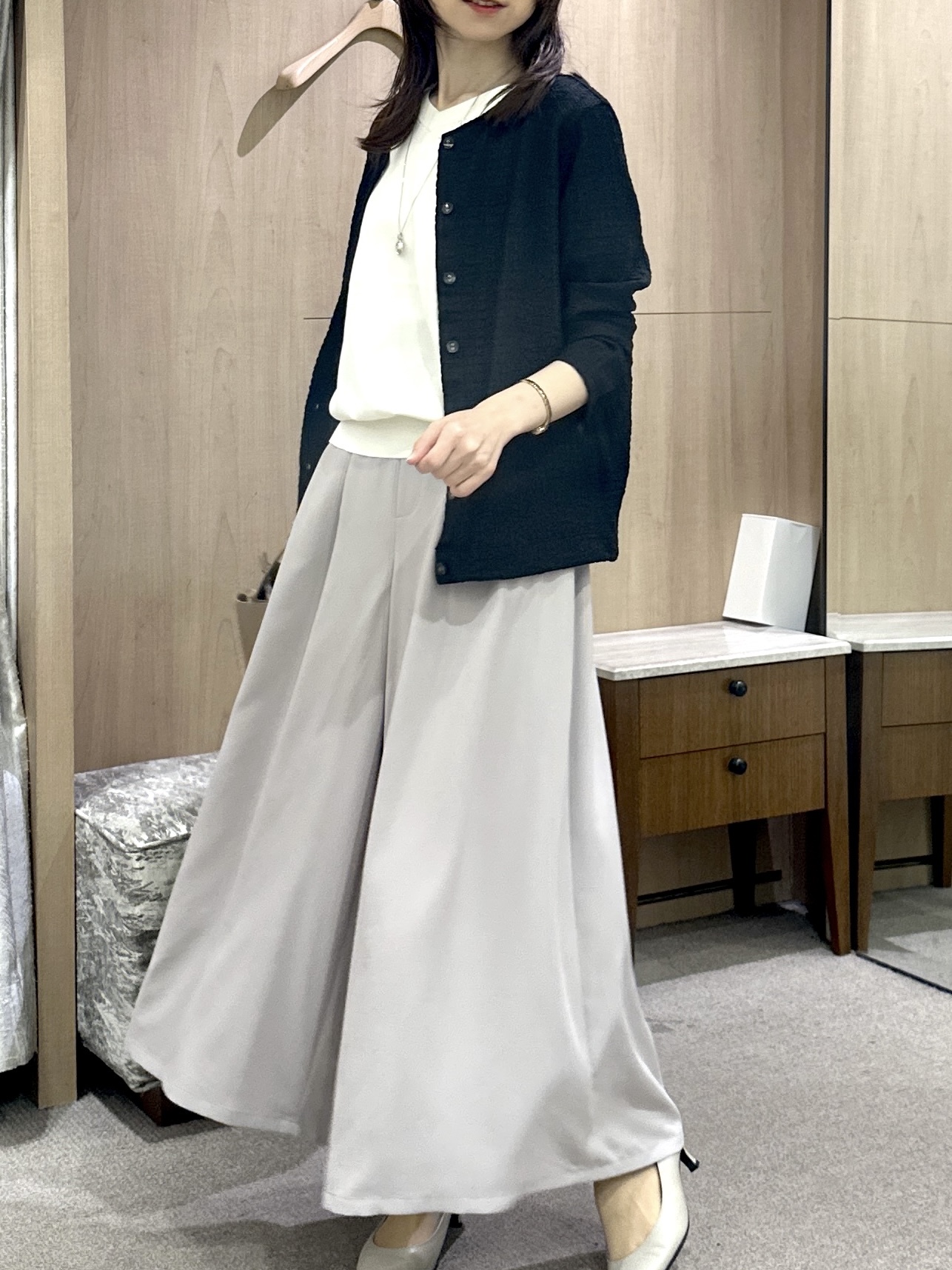 Miwaさんの「UNTITLED｜【アンサンブル可】ポコポコカーディガン」を使ったコーディネート