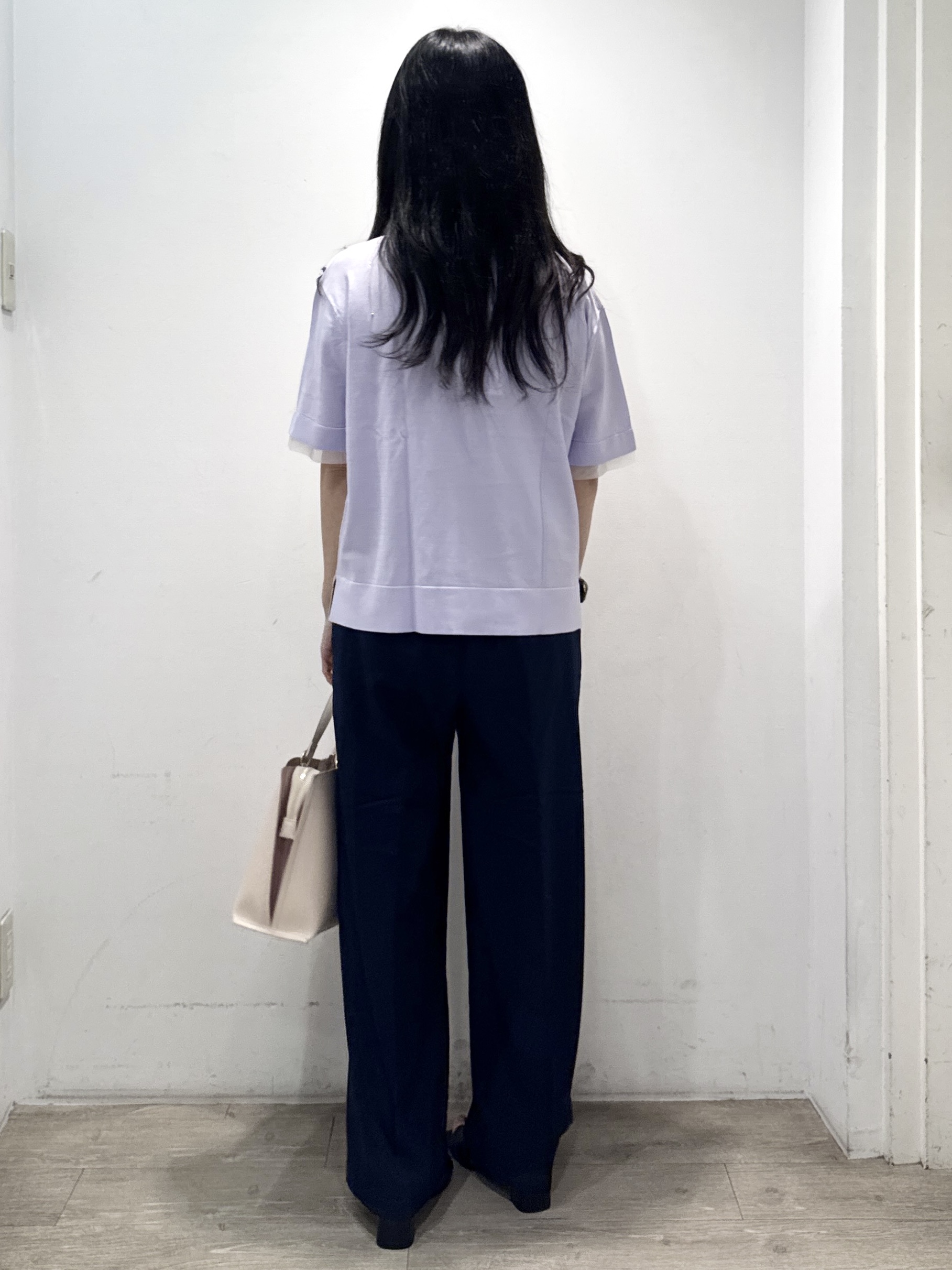 yuicciさんの「OPAQUE.CLIP｜【UV／接触冷感／抗ピル】シアー＆レイヤード風さらりニット《洗濯機OK》」を使ったコーディネート