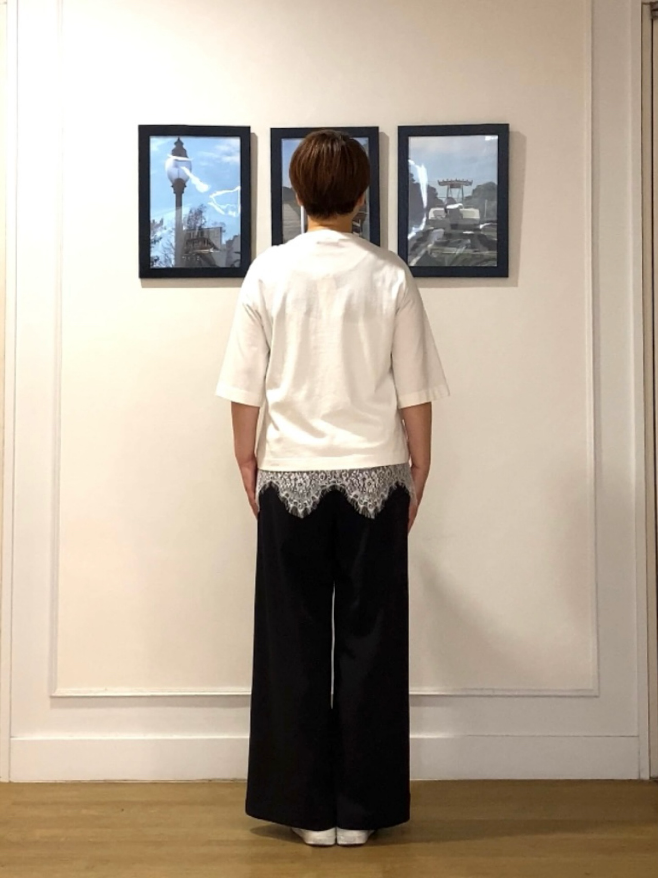 Hiroさんの「Dessin｜アシメフリル ヴィンテージライクプルオーバー」を使ったコーディネート