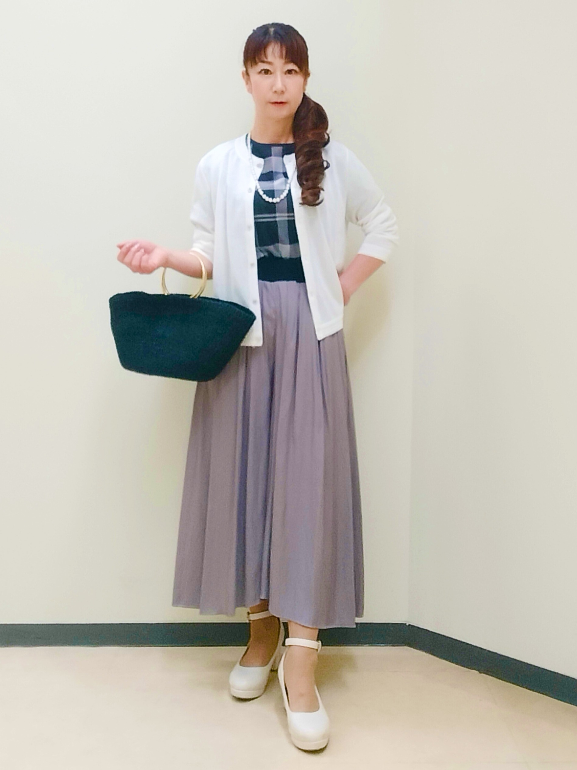 花さんの「Reflect｜七分袖ニットカーディガン」を使ったコーディネート