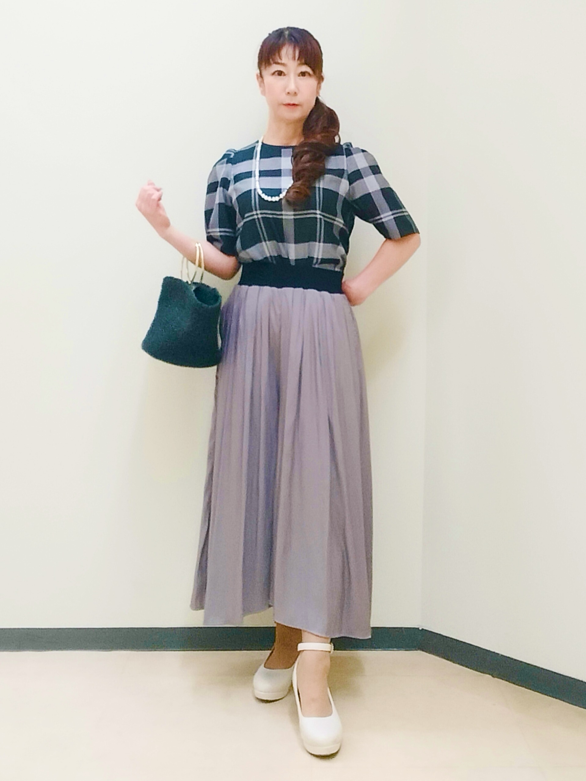 花さんの「Reflect｜七分袖ニットカーディガン」を使ったコーディネート