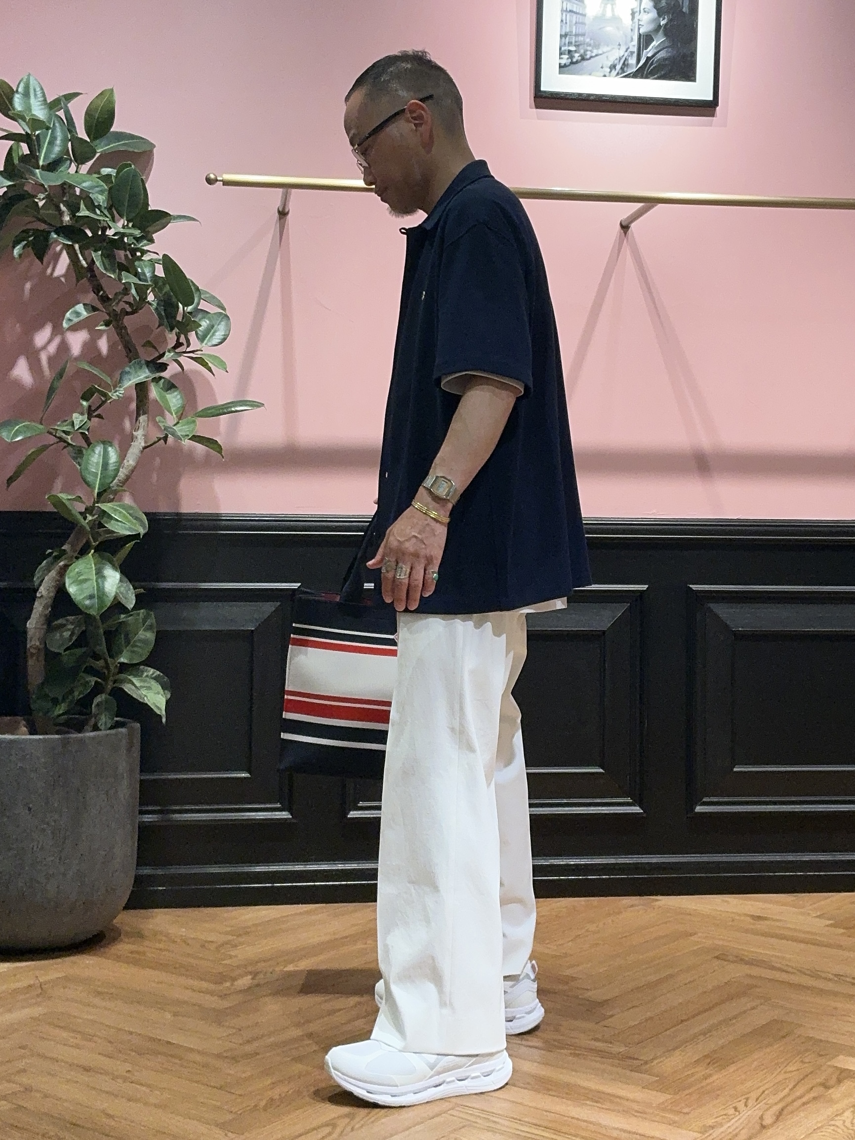 torigoeさんの「DRESSTERIOR｜LACOSTE（ラコステ）WOVEN SHIRT｜Tシャツ」を使ったコーディネート