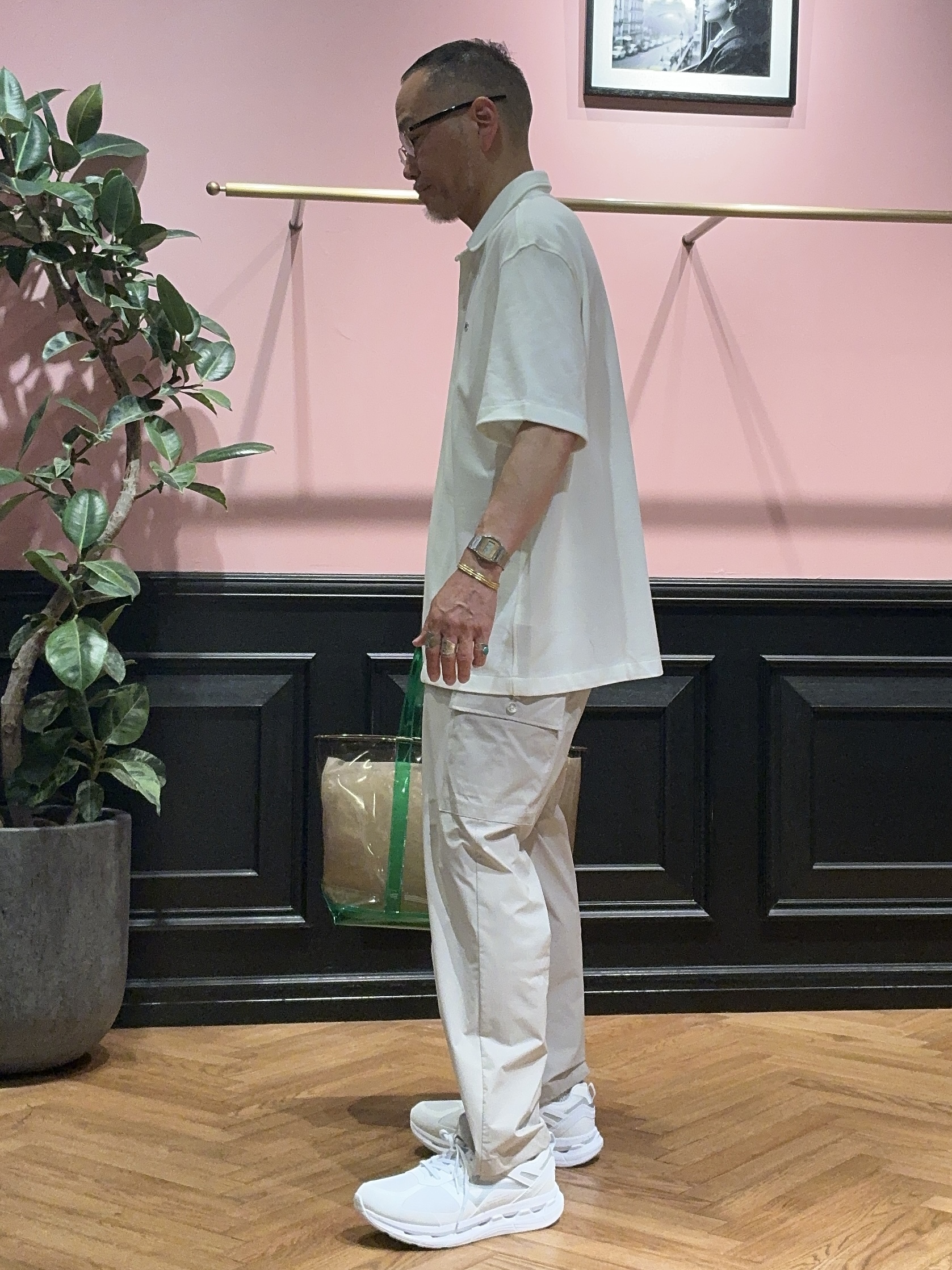 torigoeさんの「DRESSTERIOR｜LACOSTE（ラコステ）WOVEN SHIRT｜Tシャツ」を使ったコーディネート