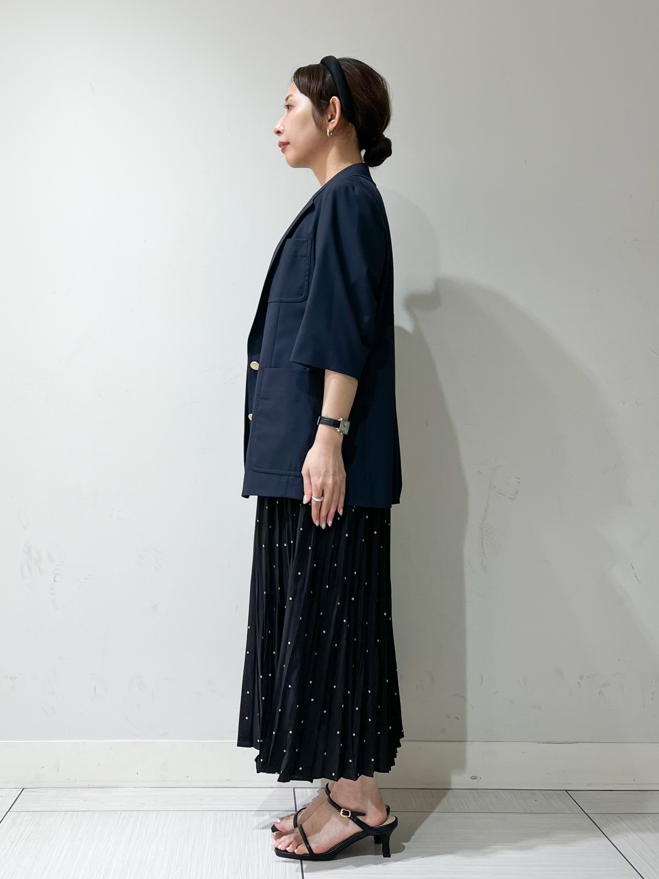 じゅんさんの「DRESSTERIOR｜【接触冷感/セットアップ可】 2WAYストレッチスリークオータージャケット」を使ったコーディネート