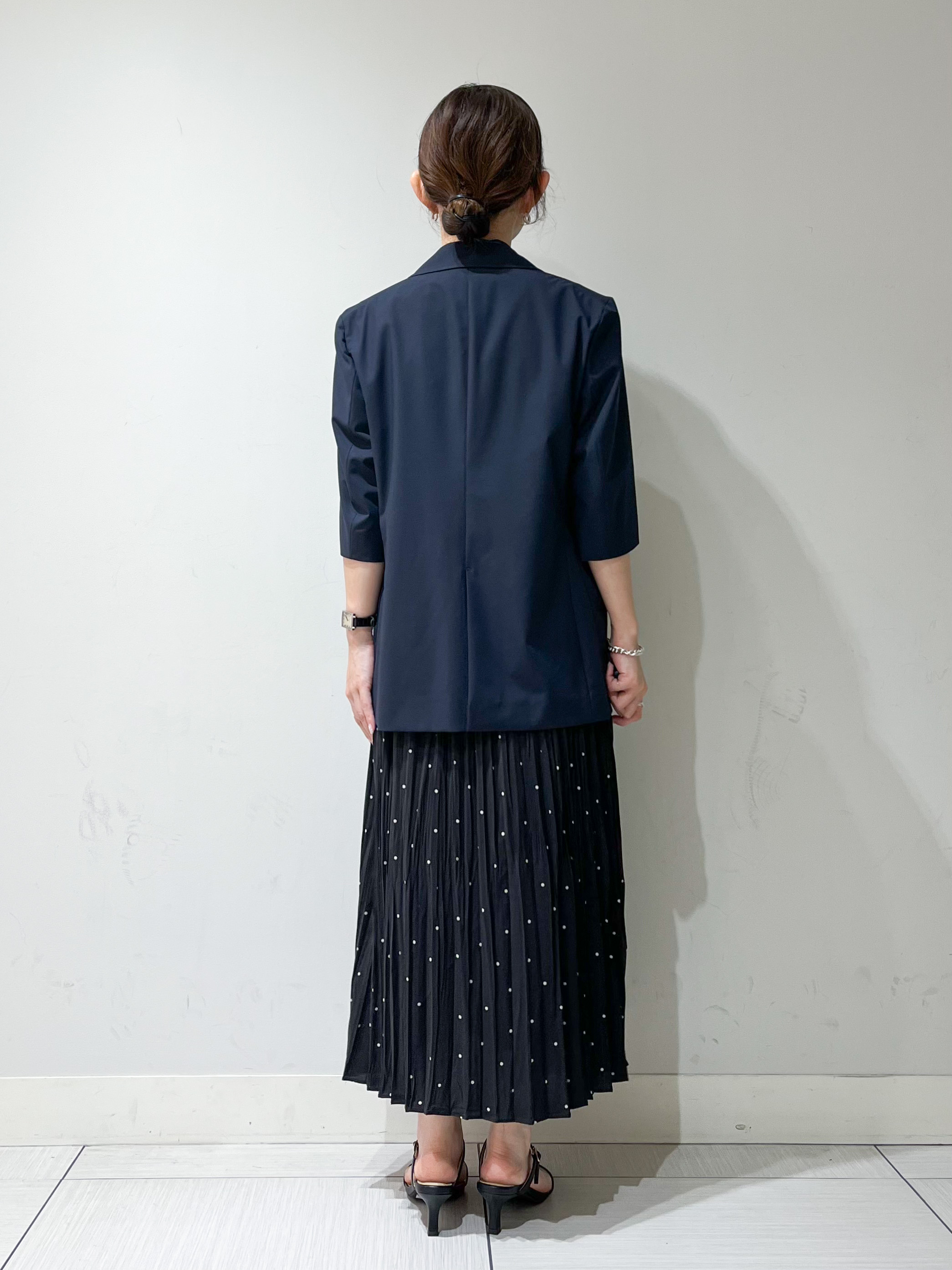 じゅんさんの「DRESSTERIOR｜【接触冷感/セットアップ可】 2WAYストレッチスリークオータージャケット」を使ったコーディネート
