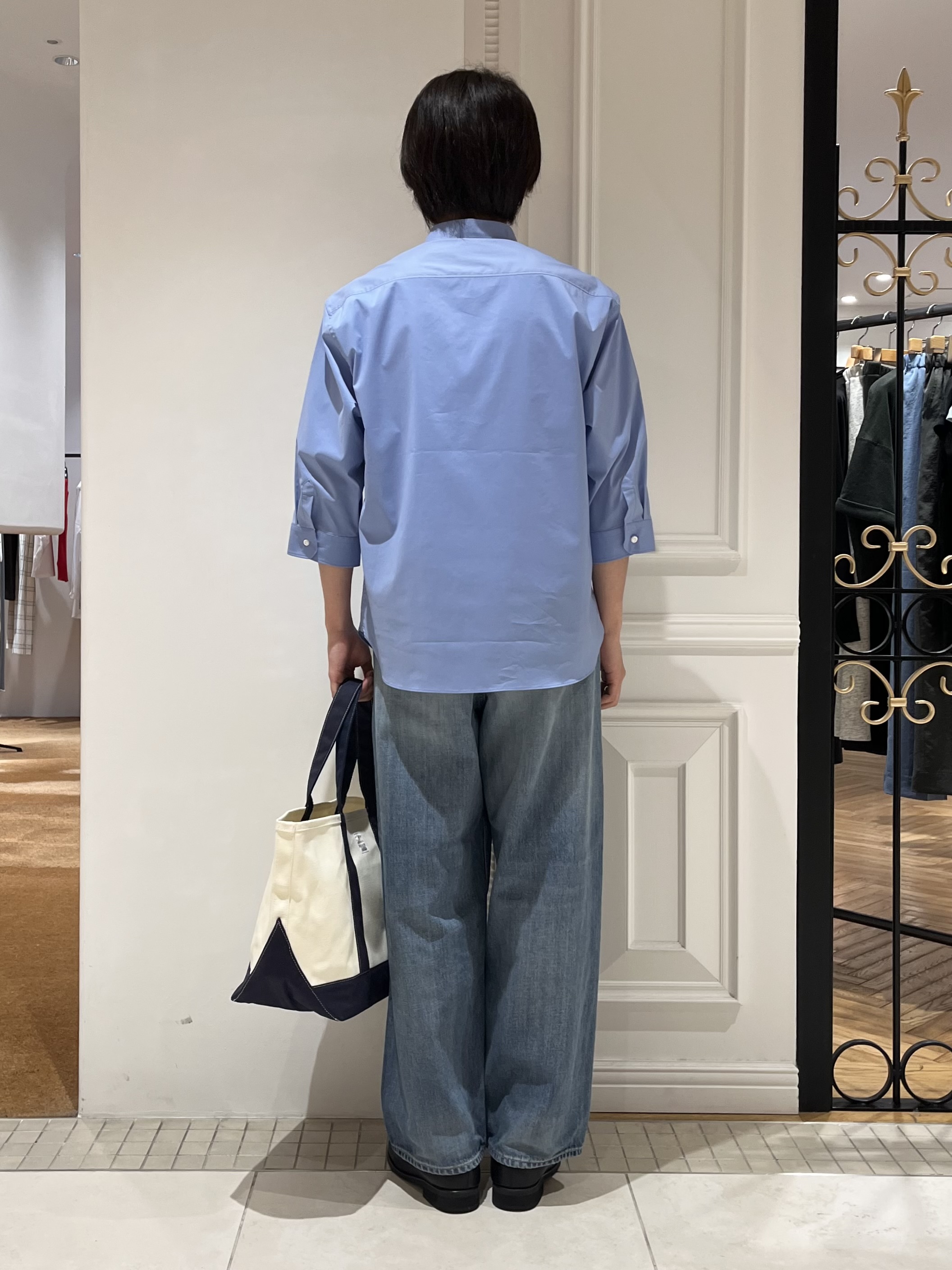 Watanabeさんの「DRESSTERIOR｜オーガニックコットン ストレッチバンドカラーシャツ」を使ったコーディネート