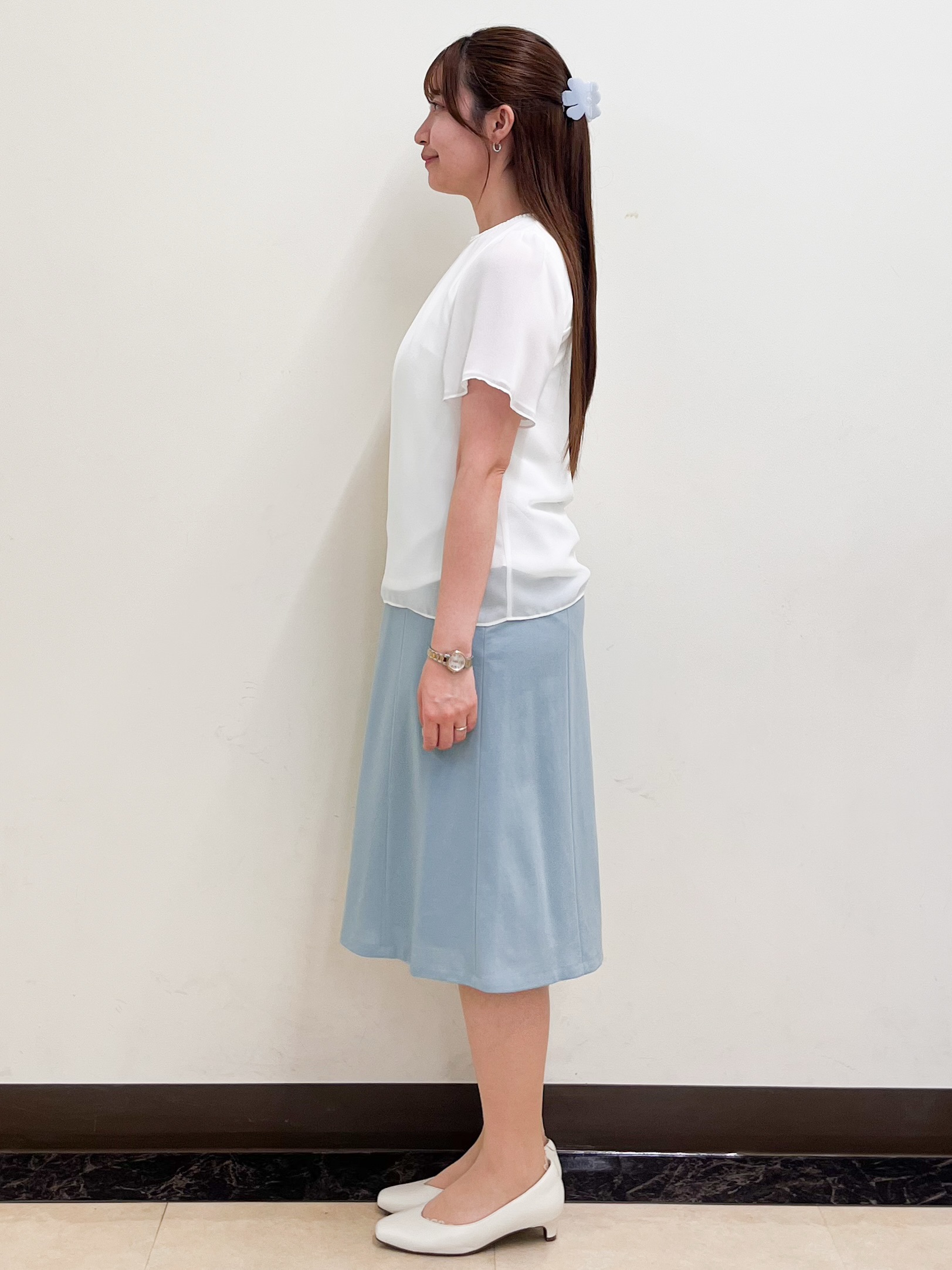 mikikoさんの「Reflect｜【S-4Lサイズ/UVカット／接触冷感】シフォンジャージブラウス」を使ったコーディネート