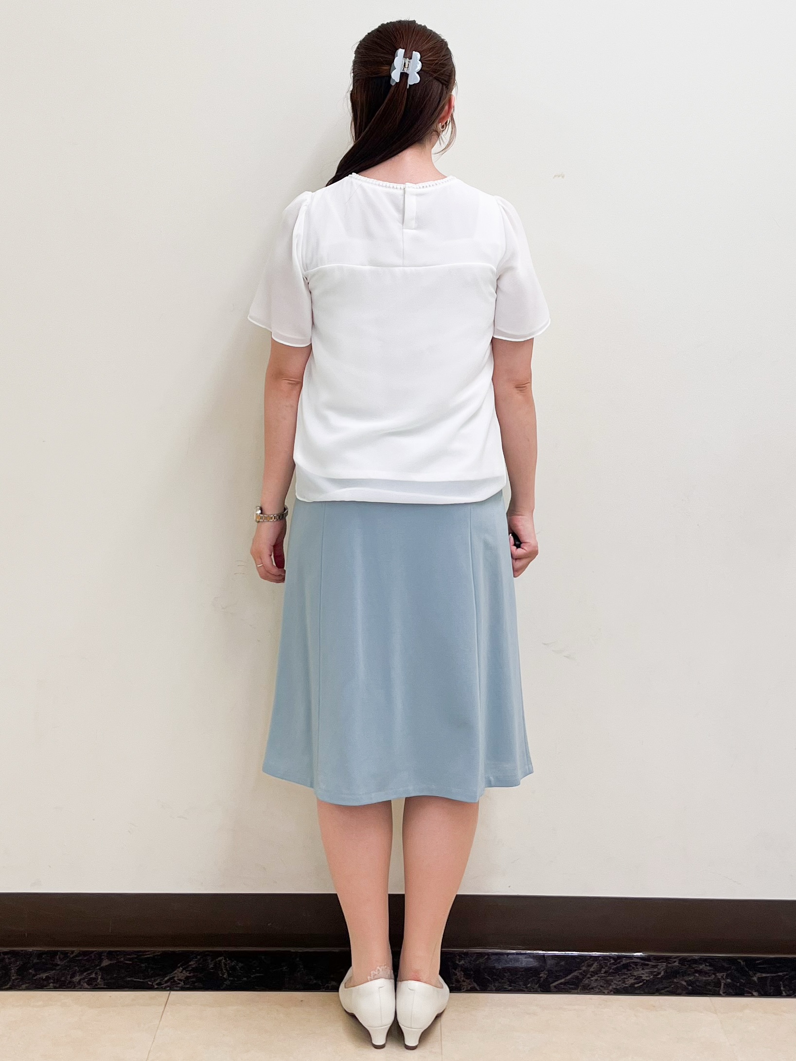 mikikoさんの「Reflect｜【S-4Lサイズ/UVカット／接触冷感】シフォンジャージブラウス」を使ったコーディネート