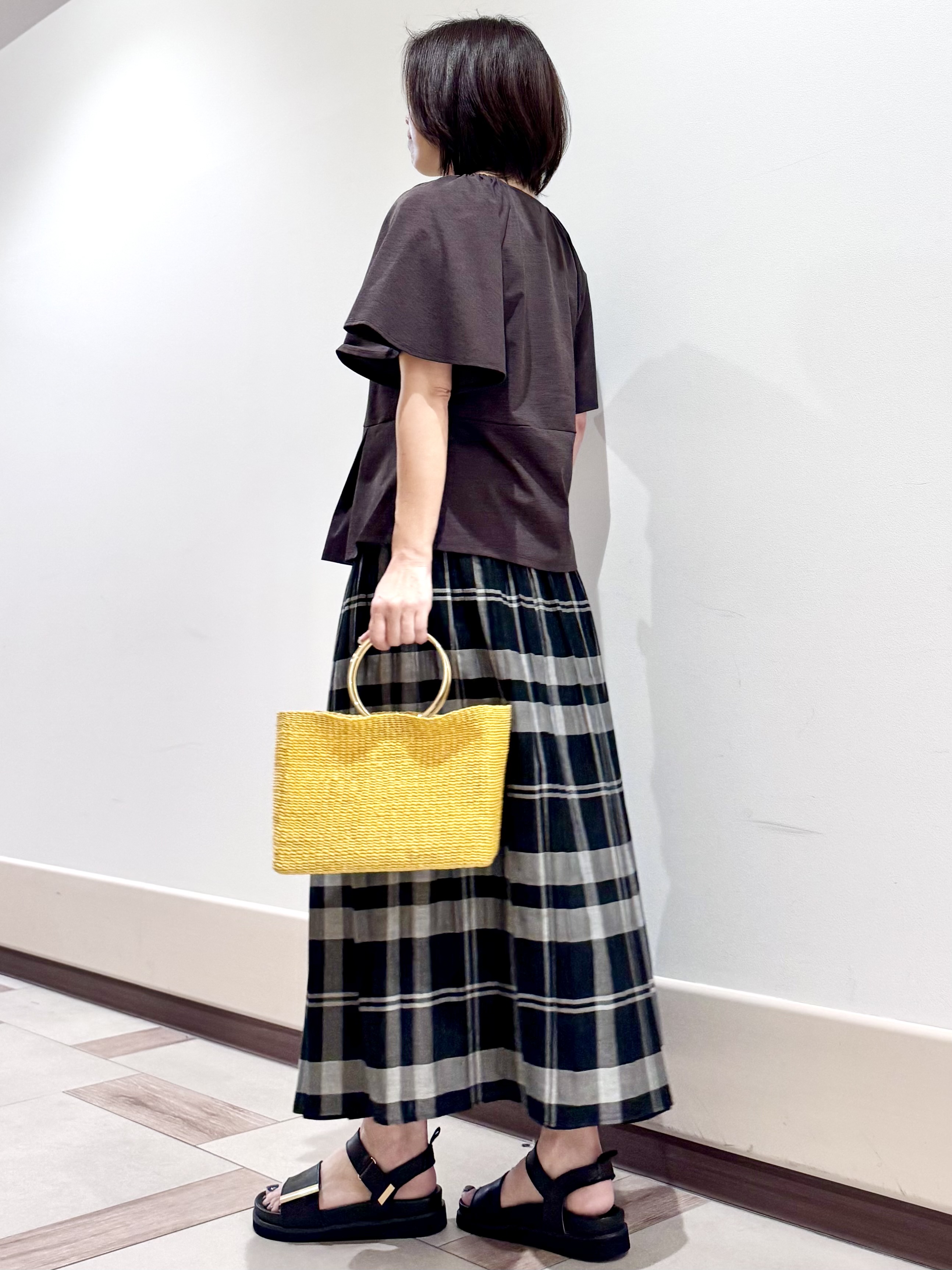 kaeさんの「Reflect｜【UVカット／接触冷感／吸水速乾】フレアスリーブペプラムカットソー」を使ったコーディネート