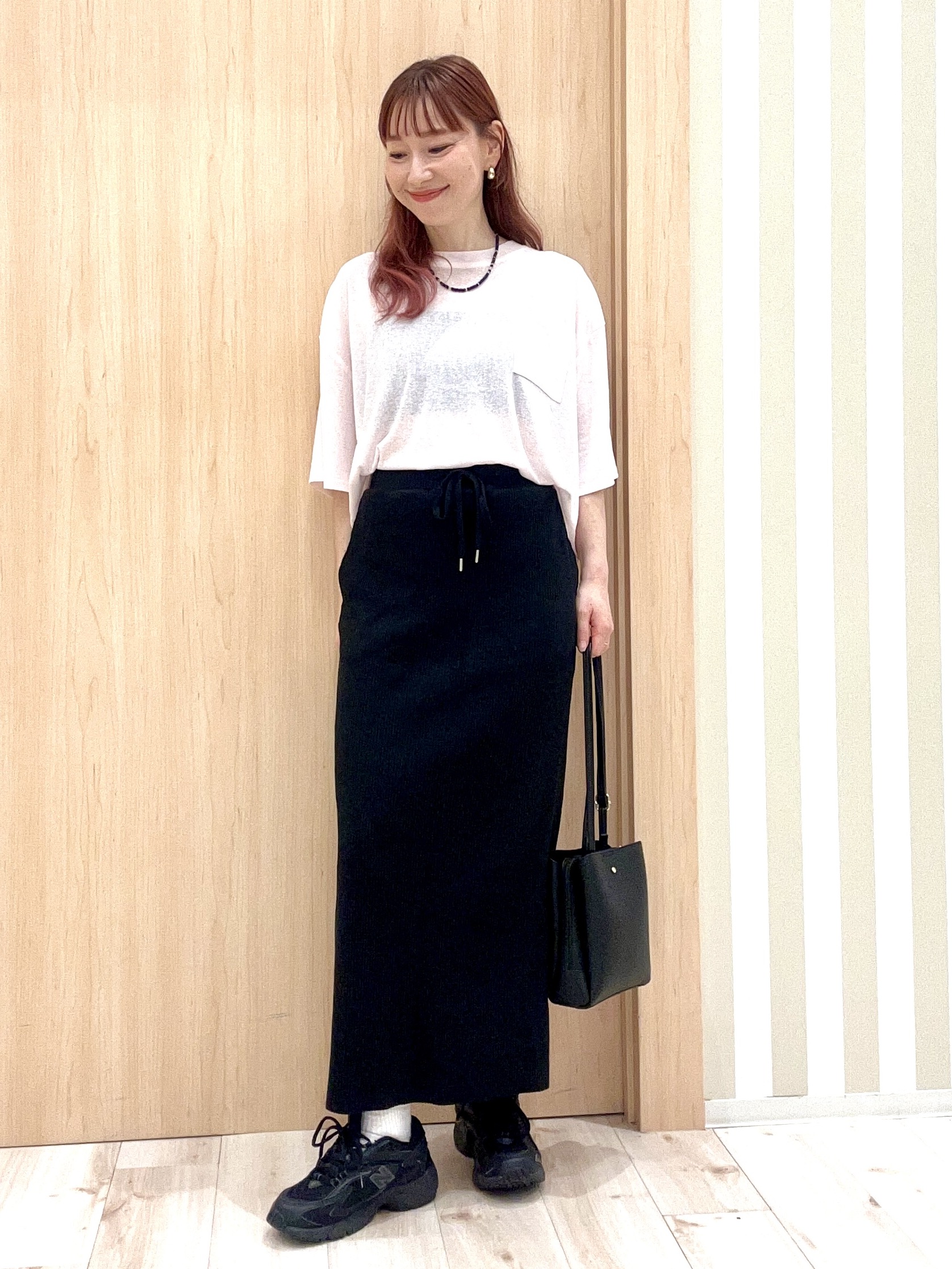 ririさんの「SHOO･LA･RUE｜【S-LL/洗濯機可/体型カバー】ゆるっとこなれる 大人のシアースラブTシャツ」を使ったコーディネート