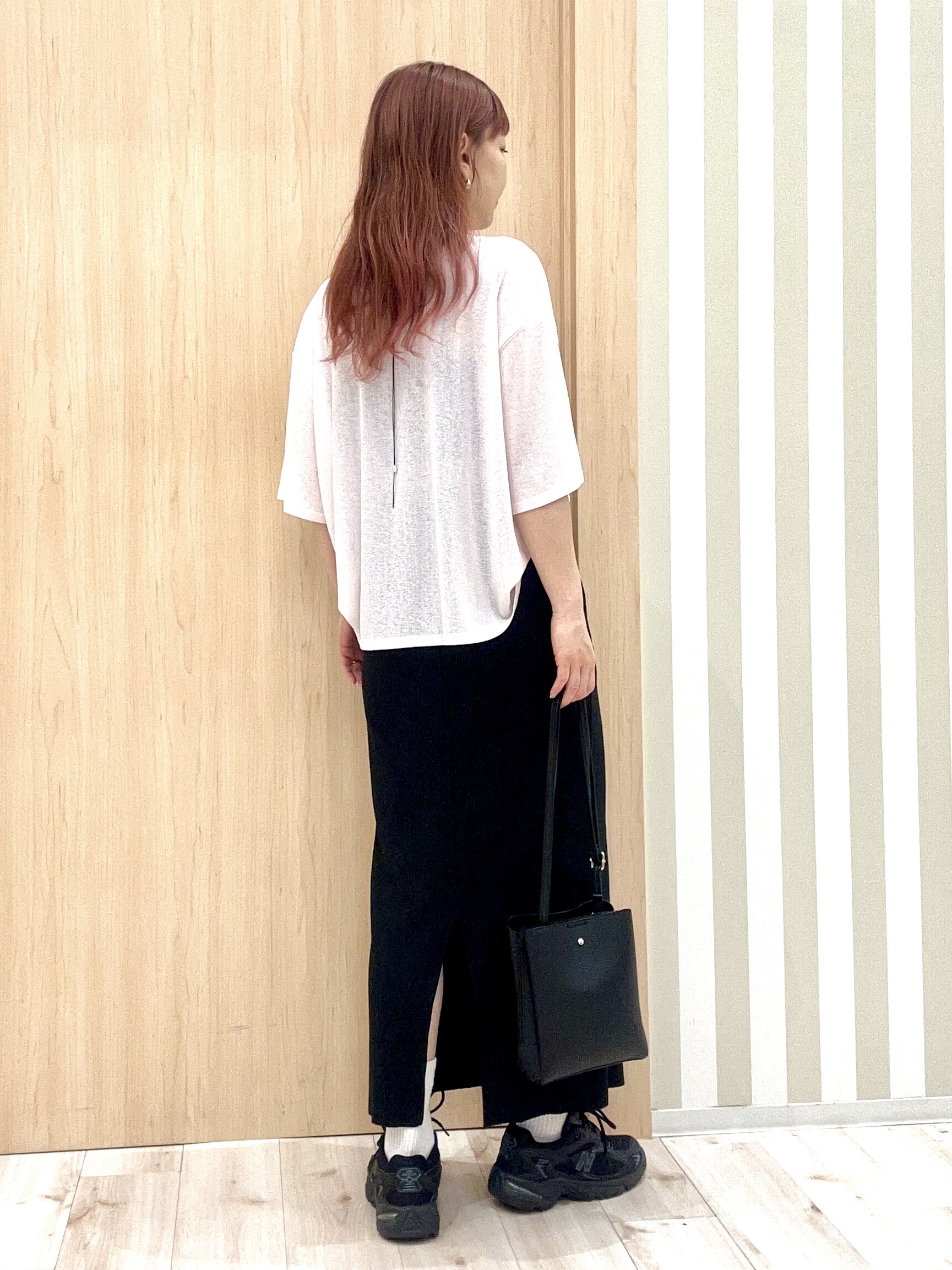 ririさんの「SHOO･LA･RUE｜【S-LL/洗濯機可/体型カバー】ゆるっとこなれる 大人のシアースラブTシャツ」を使ったコーディネート