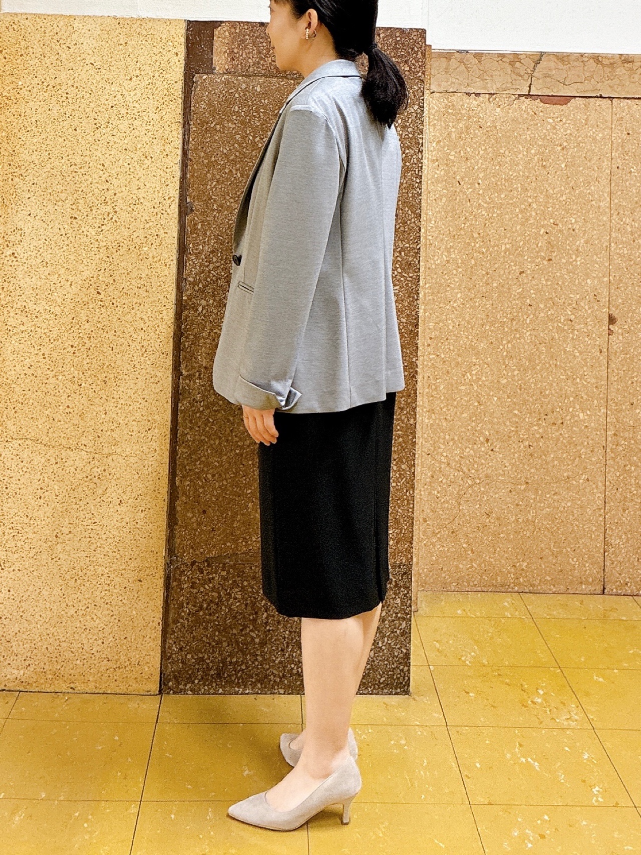 hattoriさんの「INDIVI｜【UV/接触冷感/スーツ】ジャージテーラードジャケット」を使ったコーディネート