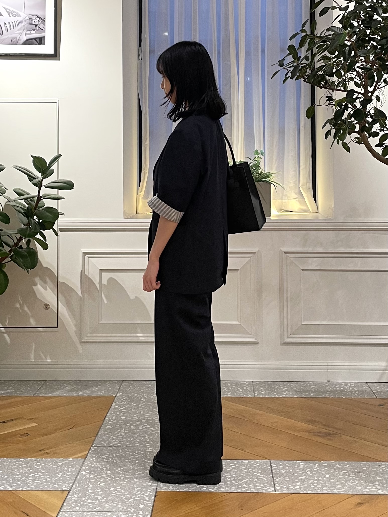 Lilyさんの「DRESSTERIOR｜【接触冷感/セットアップ可】 2WAYストレッチスリークオータージャケット」を使ったコーディネート