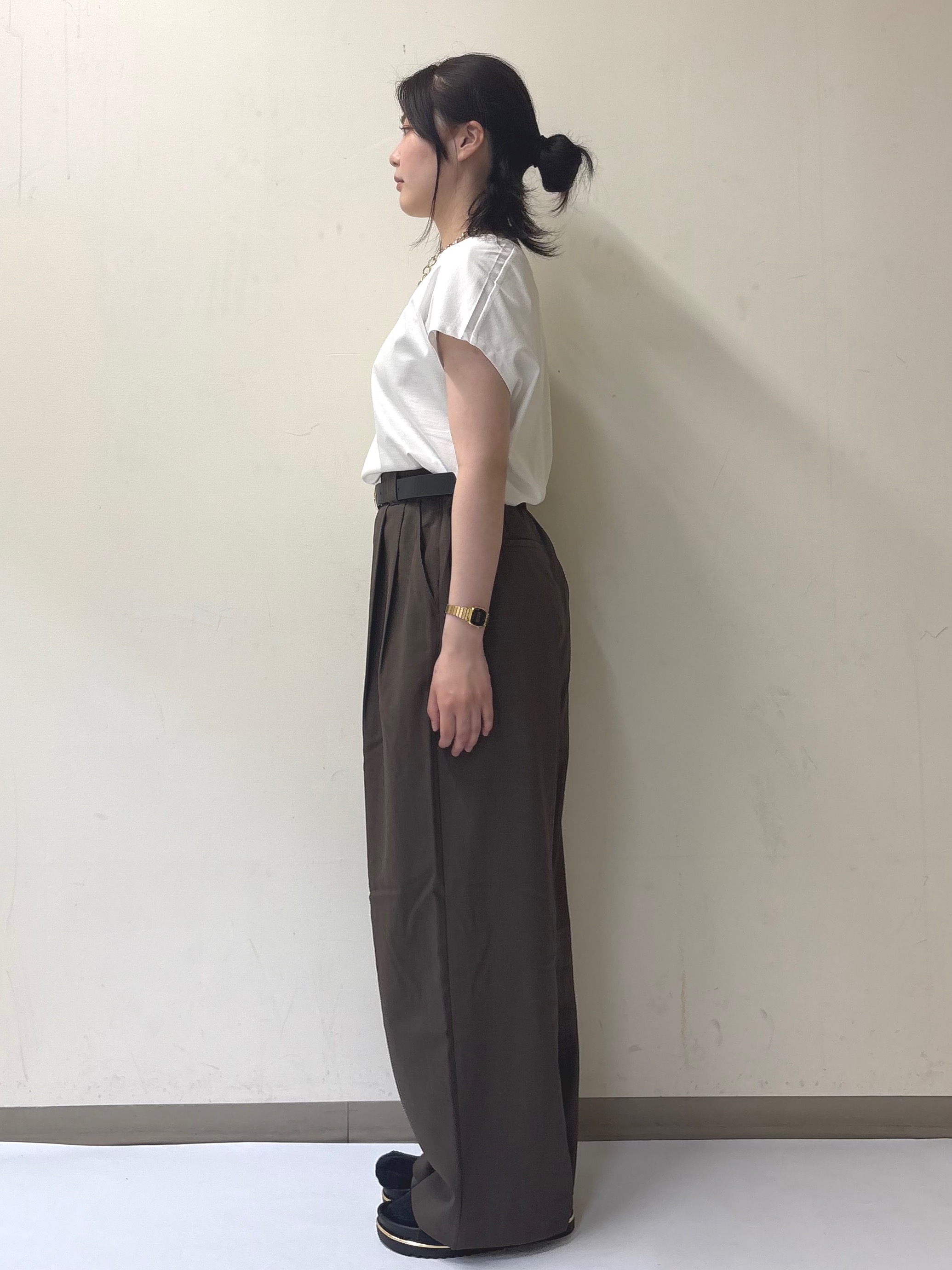 幕田里咲さんの「OPAQUE.CLIP｜メッシュテーラードジャケット【洗濯機OK】」を使ったコーディネート