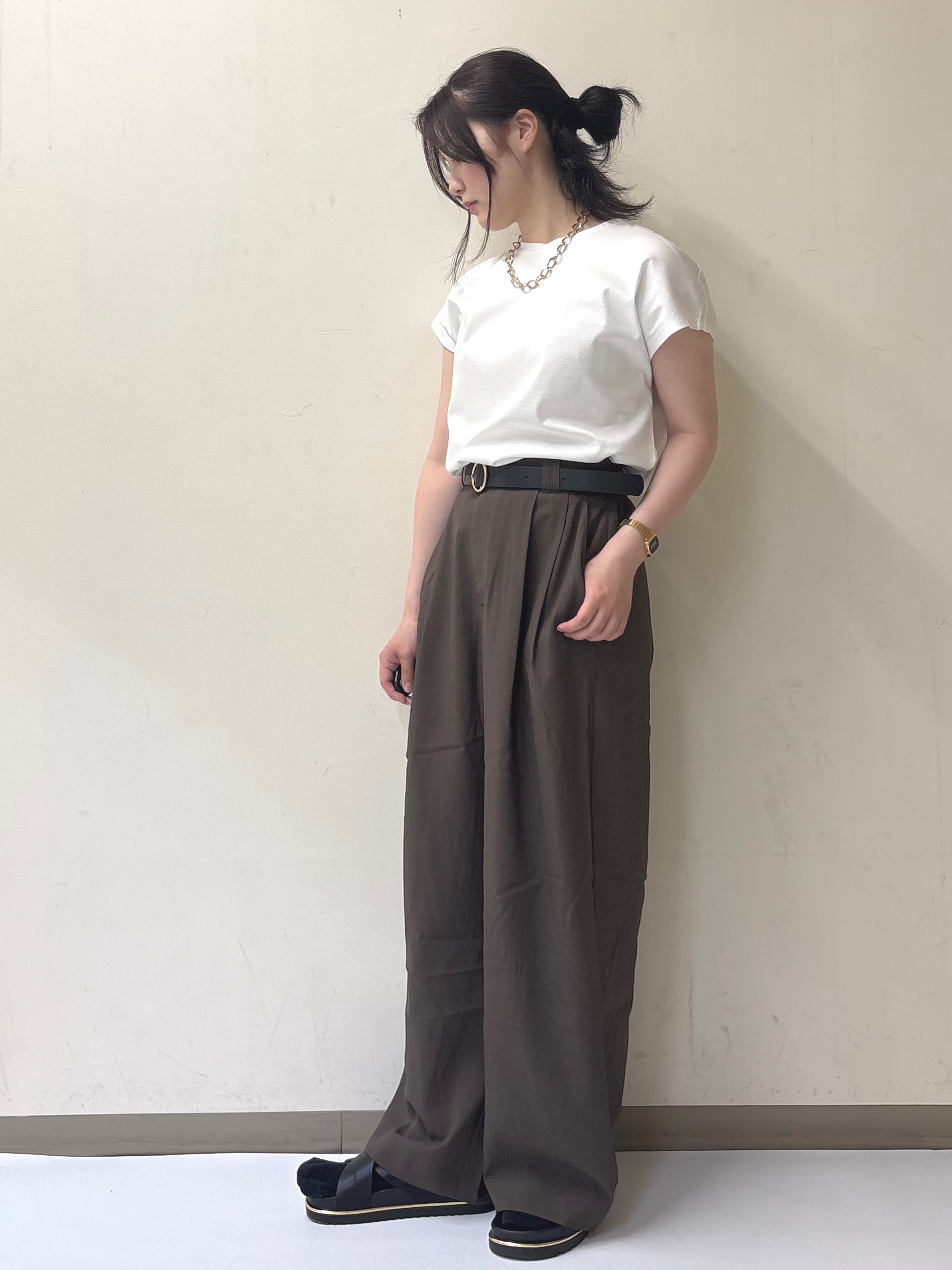 幕田里咲さんの「OPAQUE.CLIP｜メッシュテーラードジャケット【洗濯機OK】」を使ったコーディネート