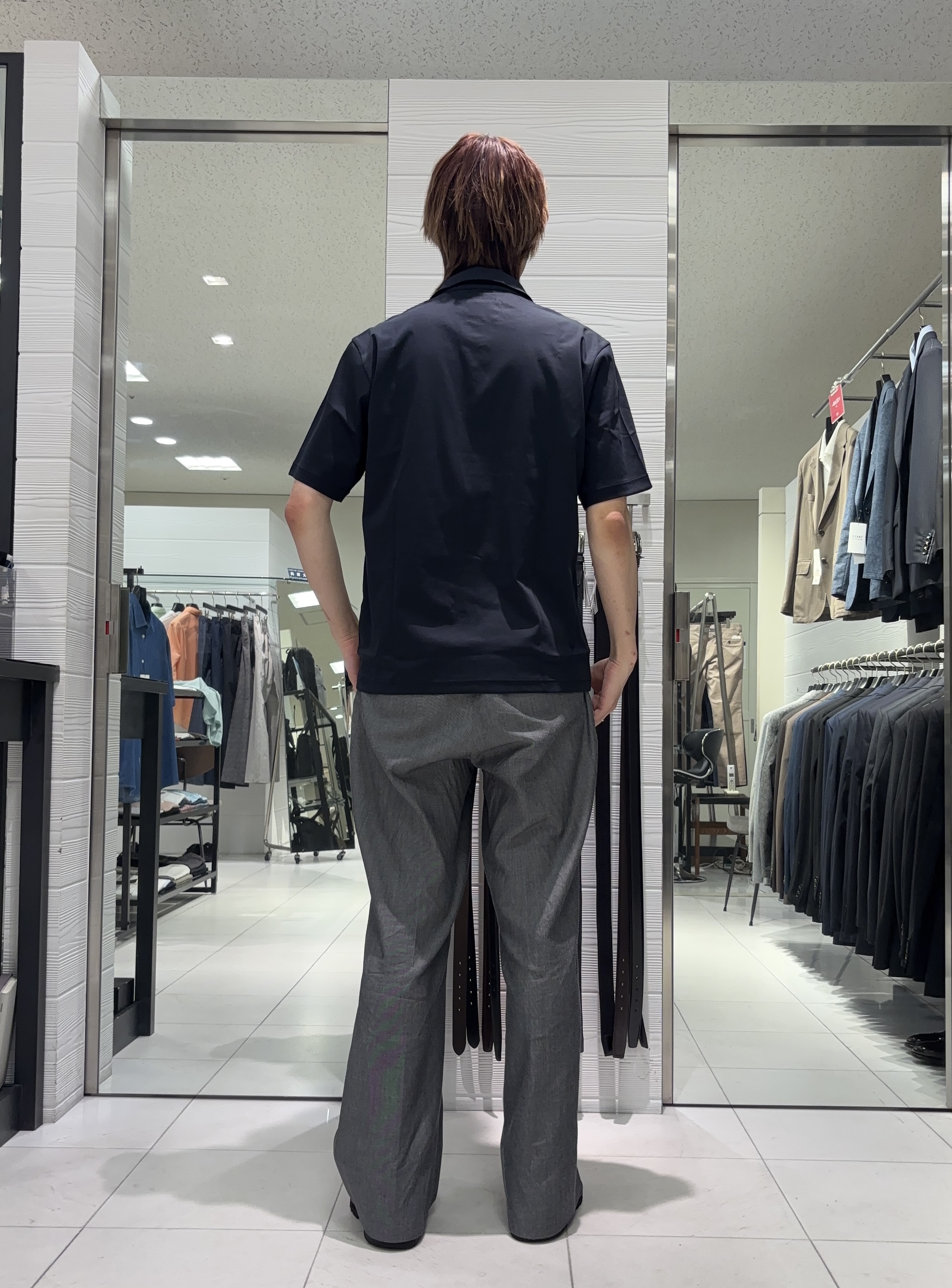 こうへいさんの「TAKEO KIKUCHI｜【接触冷感】アイスクリアコットン ワンポイント ポロシャツ」を使ったコーディネート