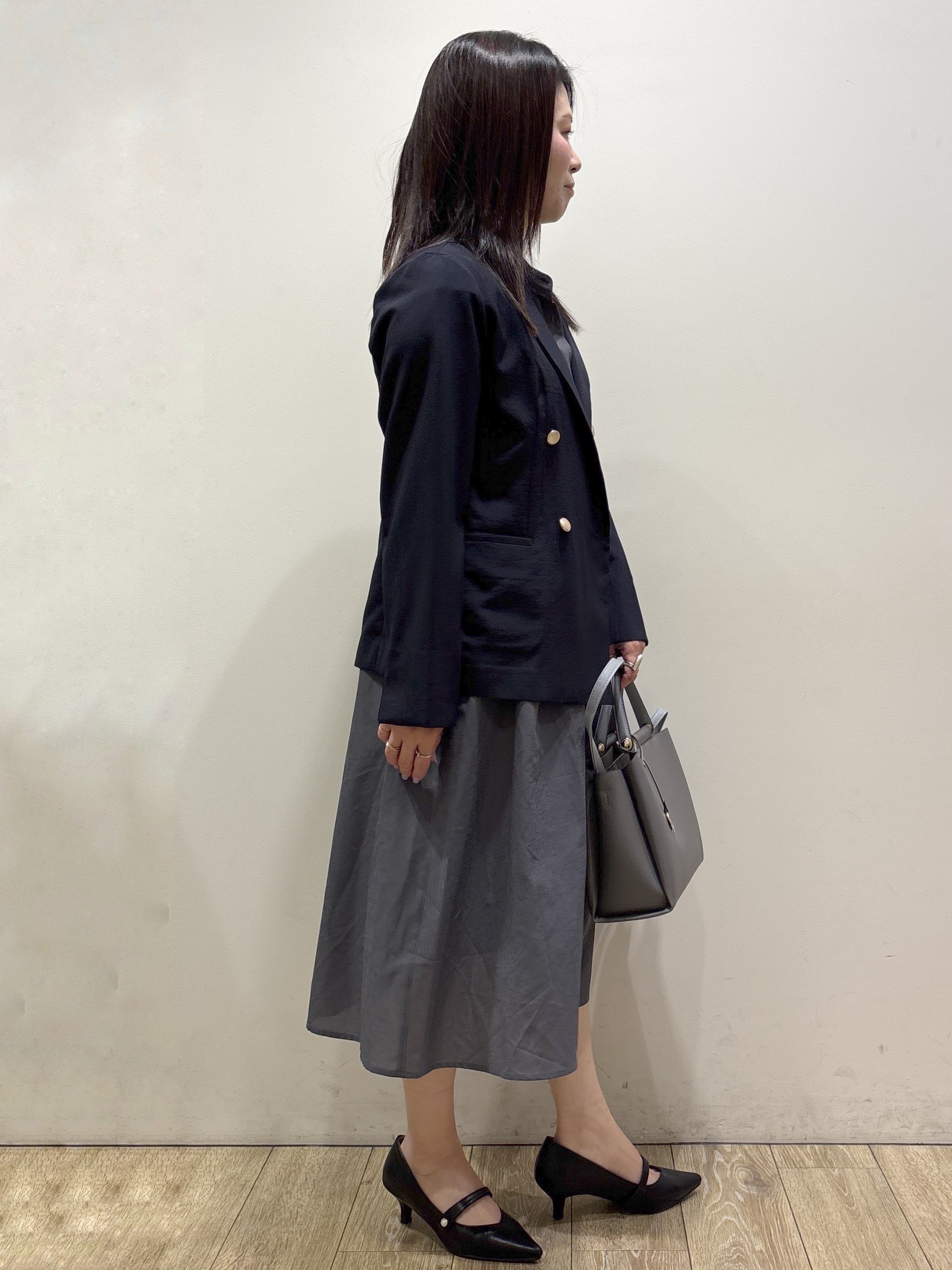 mameさんの「index｜《再入荷》ダブルブレストテーラードジャケット【接触冷感／吸水速乾／イージーアイロン／防シワ／洗濯機O」を使ったコーディネート
