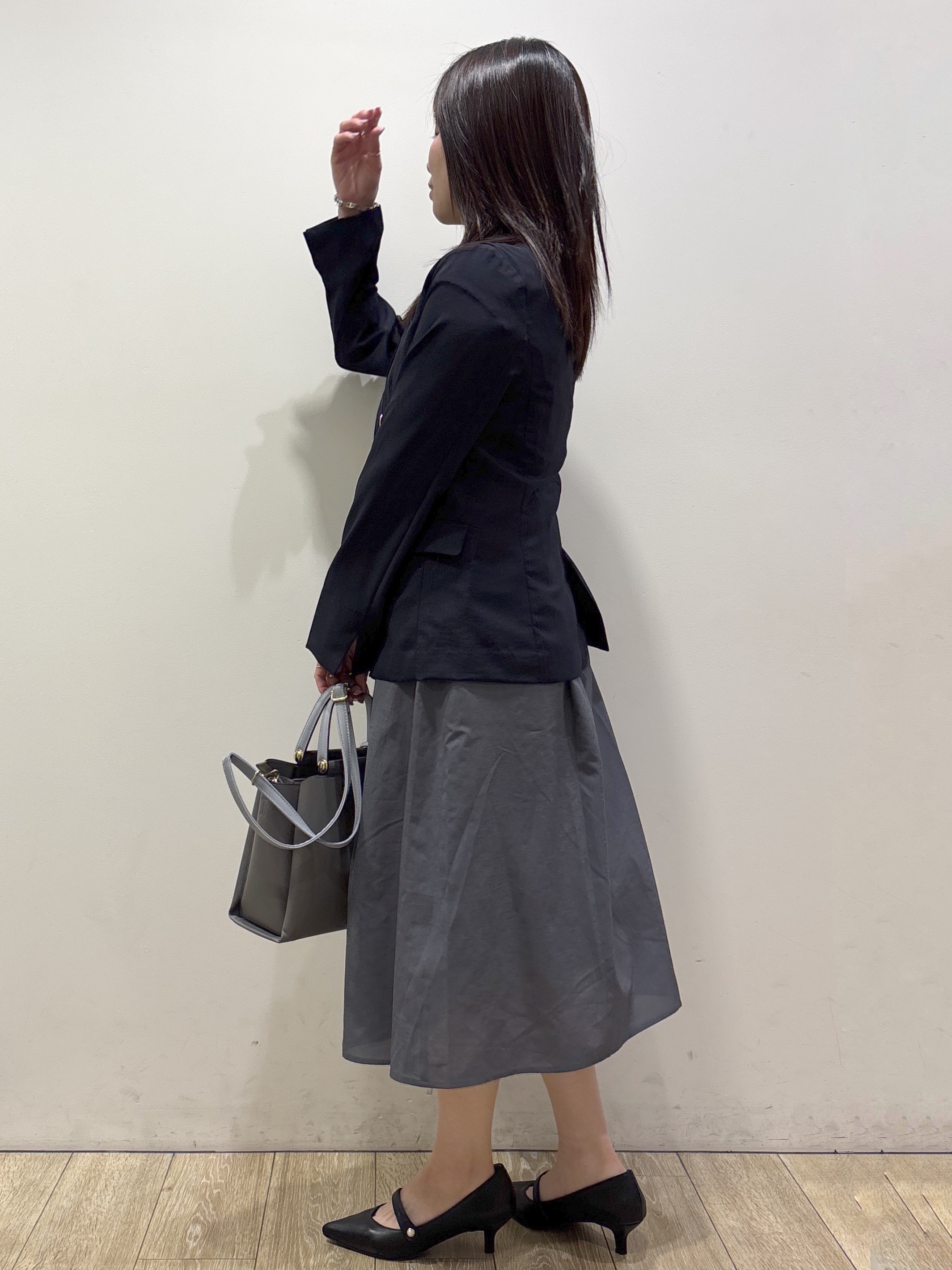 mameさんの「index｜《再入荷》ダブルブレストテーラードジャケット【接触冷感／吸水速乾／イージーアイロン／防シワ／洗濯機O」を使ったコーディネート