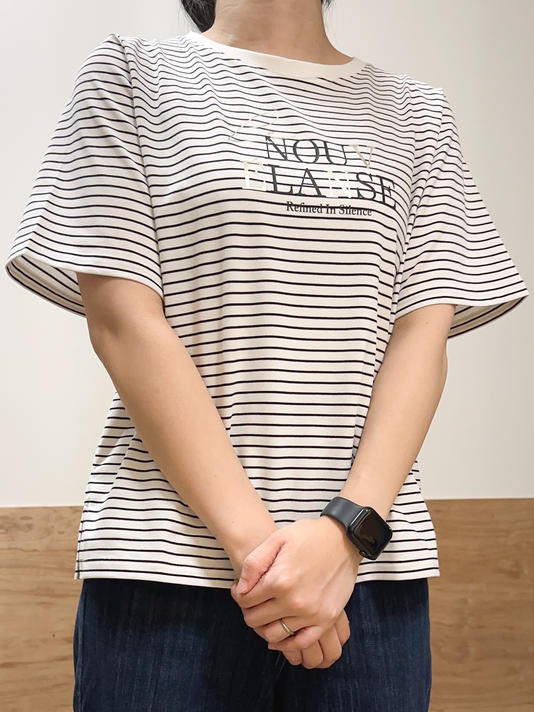 すーさんの「grove｜【吸水速乾・UVカット・接触冷感・マシンウォッシャブル】ベーシックMIXロゴプリントT」を使ったコーディネート