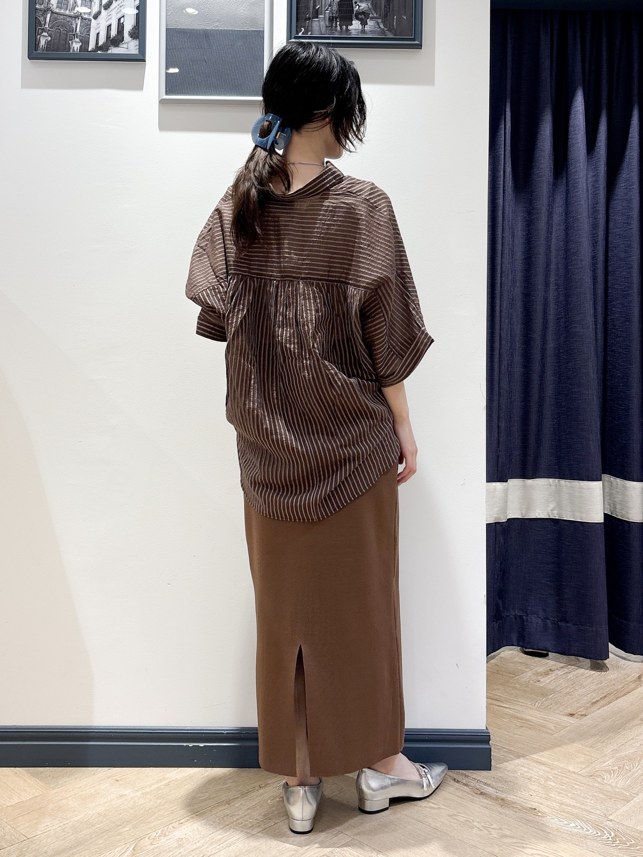 ayakaさんの「grove｜【洗濯機◎・体型カバー】ON/OFF使える、シアースキッパーシャツ」を使ったコーディネート
