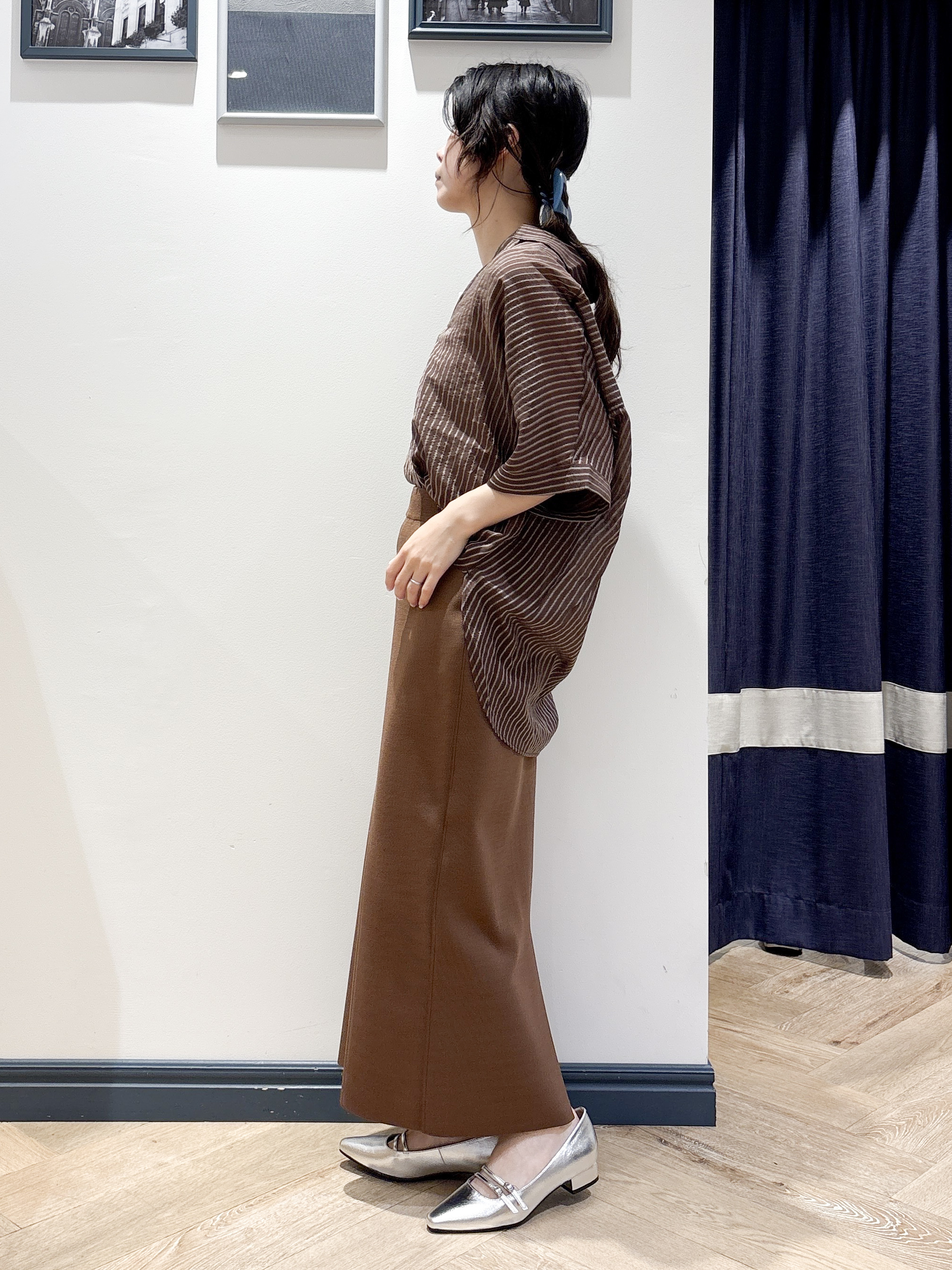 ayakaさんの「grove｜【洗濯機◎・体型カバー】ON/OFF使える、シアースキッパーシャツ」を使ったコーディネート