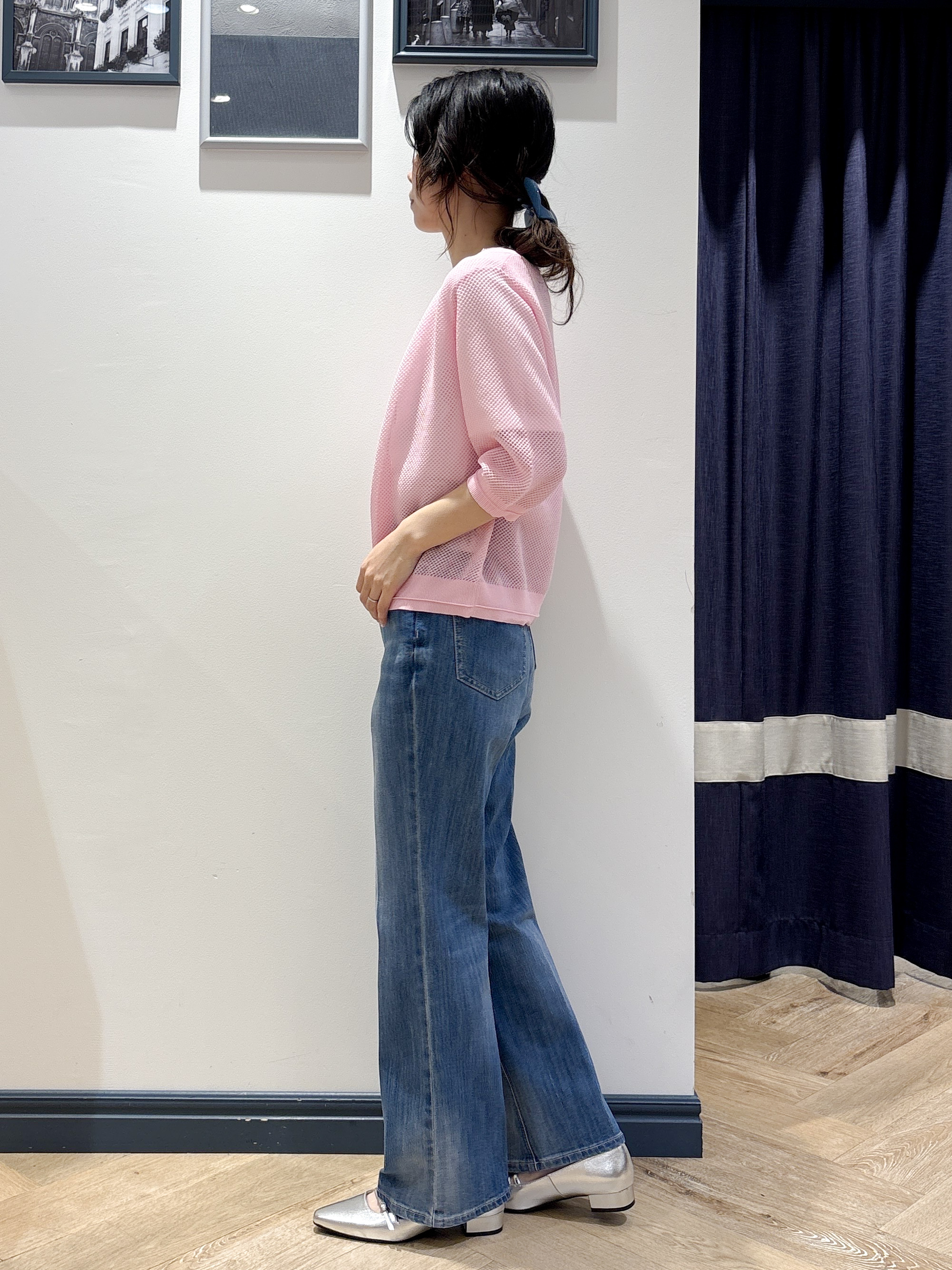 ayakaさんの「grove｜【貴島明日香さん着用・洗える】透けない、大人のメッシュカーディガン」を使ったコーディネート