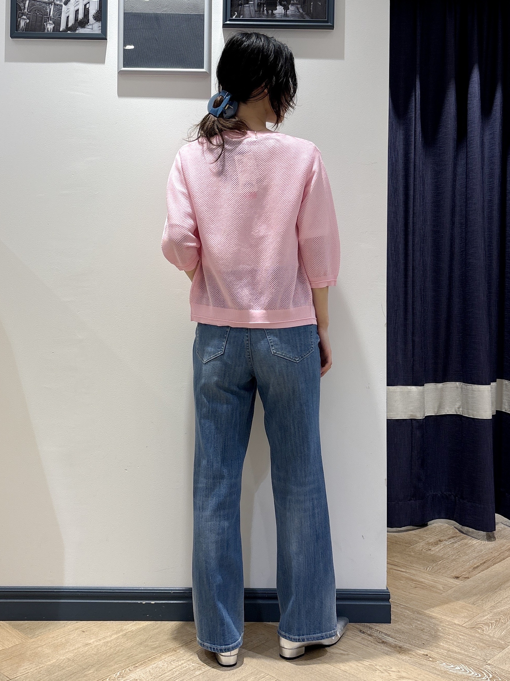 ayakaさんの「grove｜【貴島明日香さん着用・洗える】透けない、大人のメッシュカーディガン」を使ったコーディネート