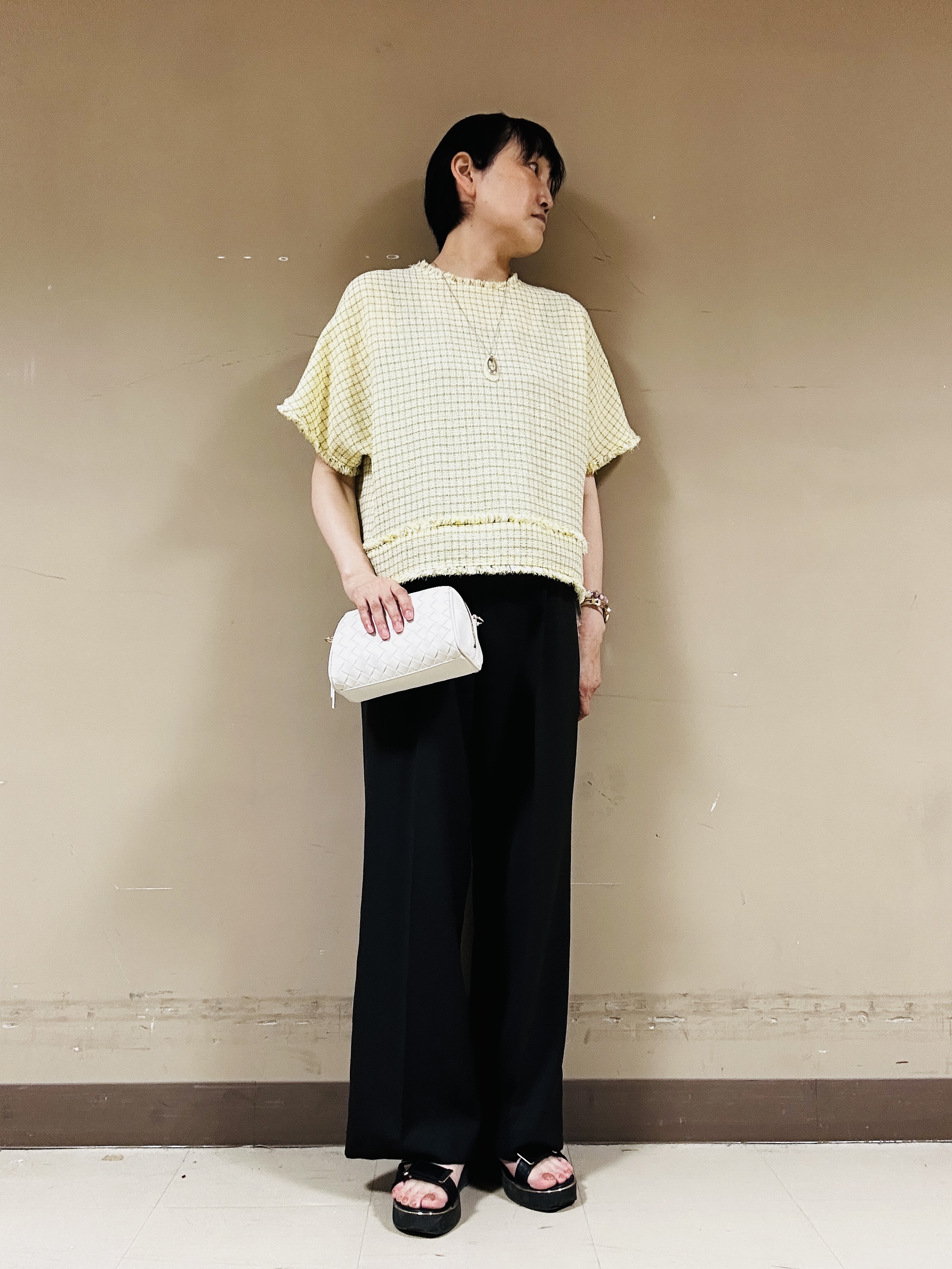 naoさんの「UNTITLED｜ファンシーツイードブラウス」を使ったコーディネート