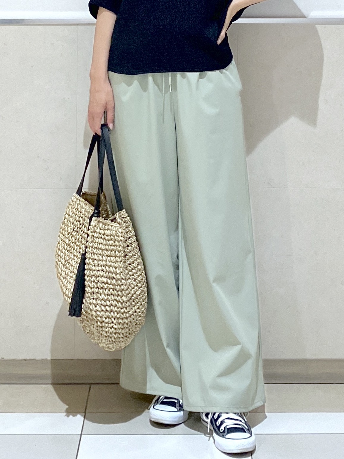 eriko さんの「Dessin｜シュリンクジャージ カットソー」を使ったコーディネート