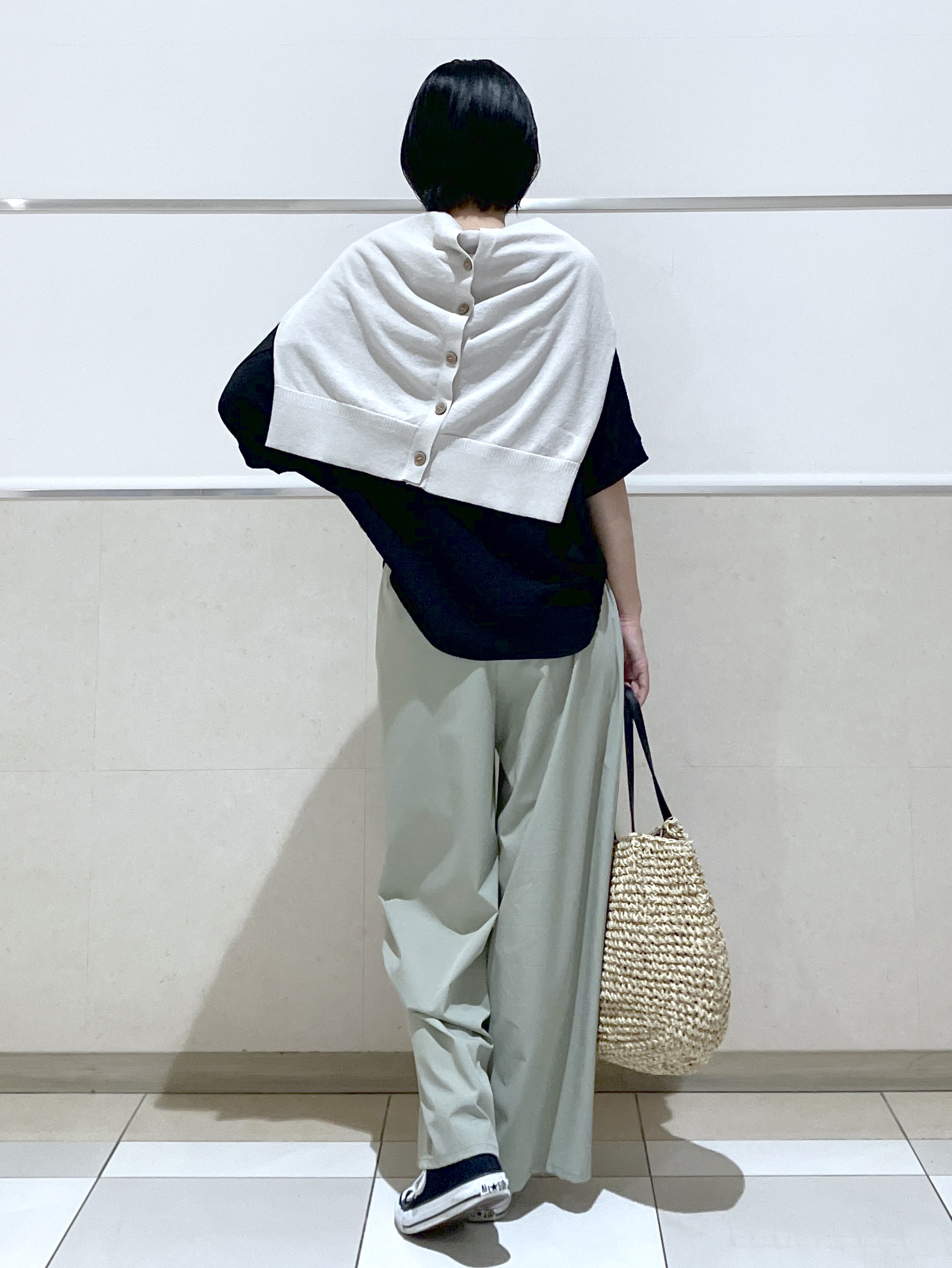 eriko さんの「Dessin｜シュリンクジャージ カットソー」を使ったコーディネート