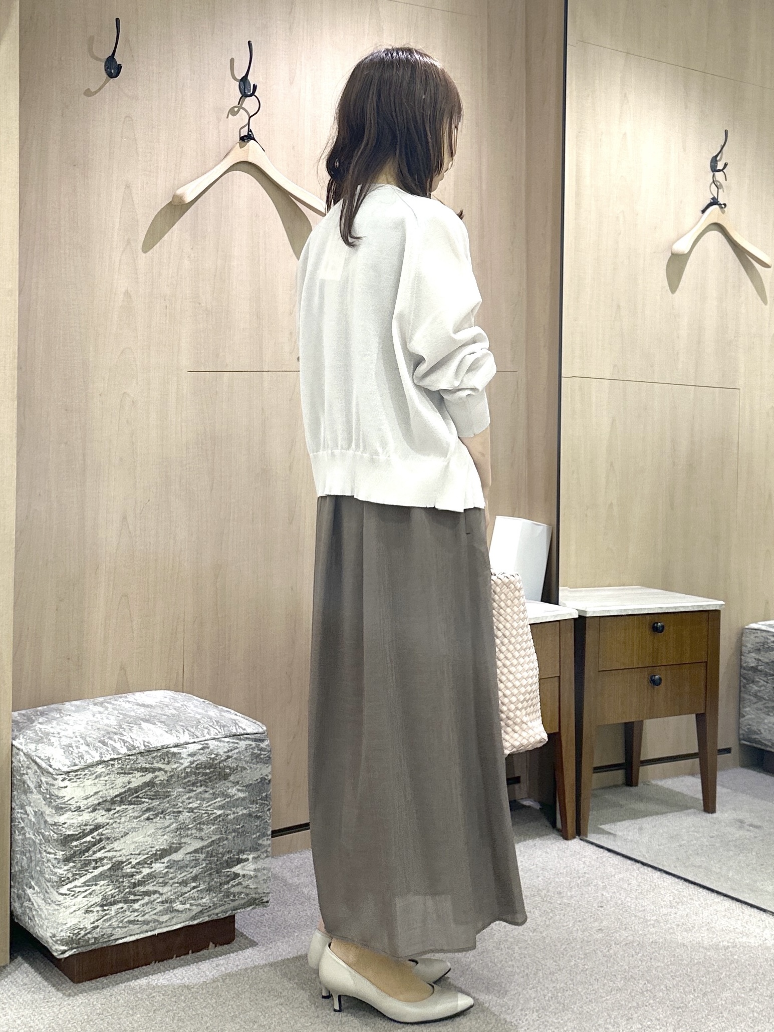 Miwaさんの「UNTITLED｜【アンサンブル可/日除け・冷房対策】シアーレーヨンZIPカーディガン」を使ったコーディネート