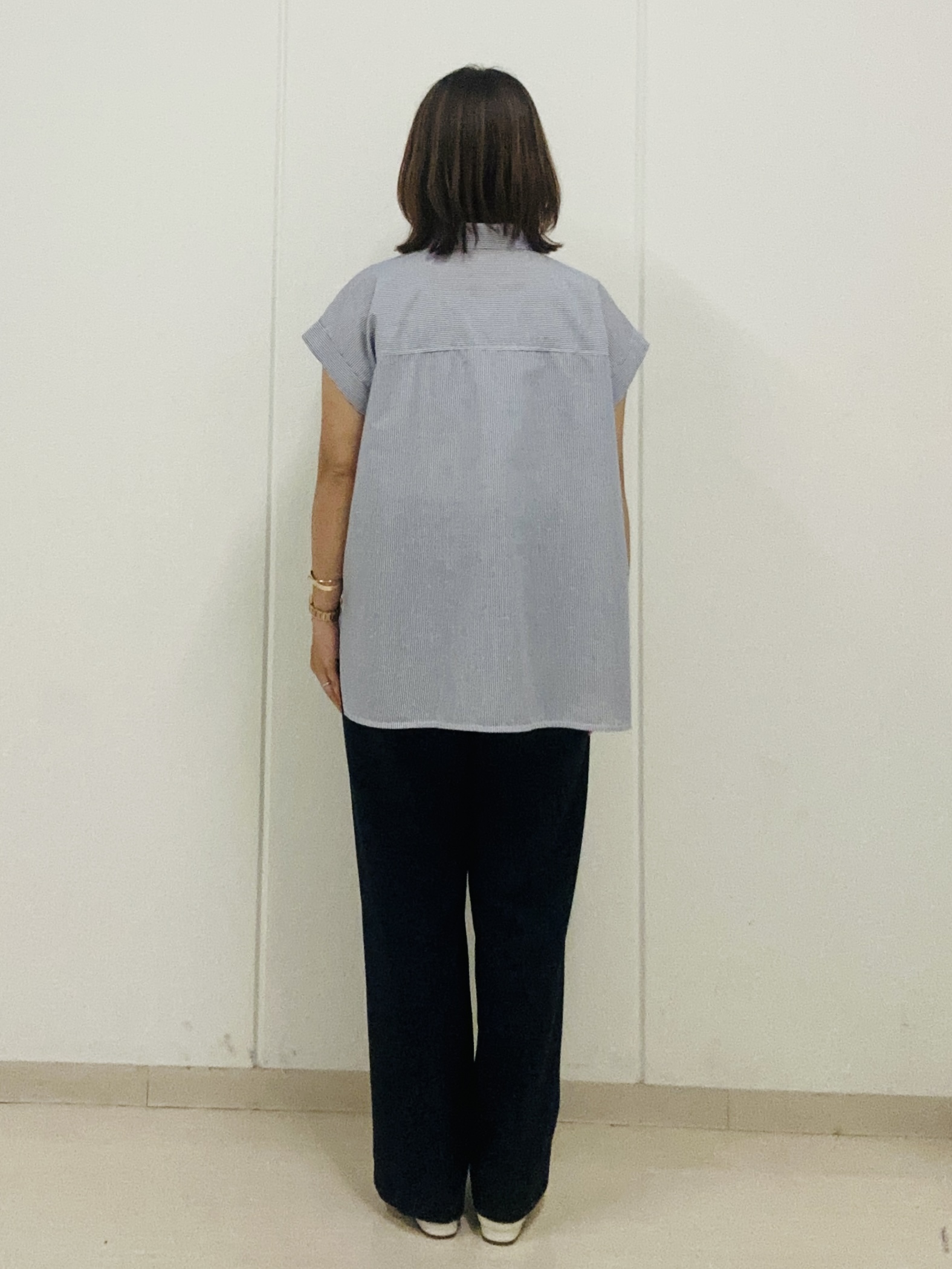 haseさんの「Reflect｜【接触冷感】フレンチスリーブシャツブラウス」を使ったコーディネート