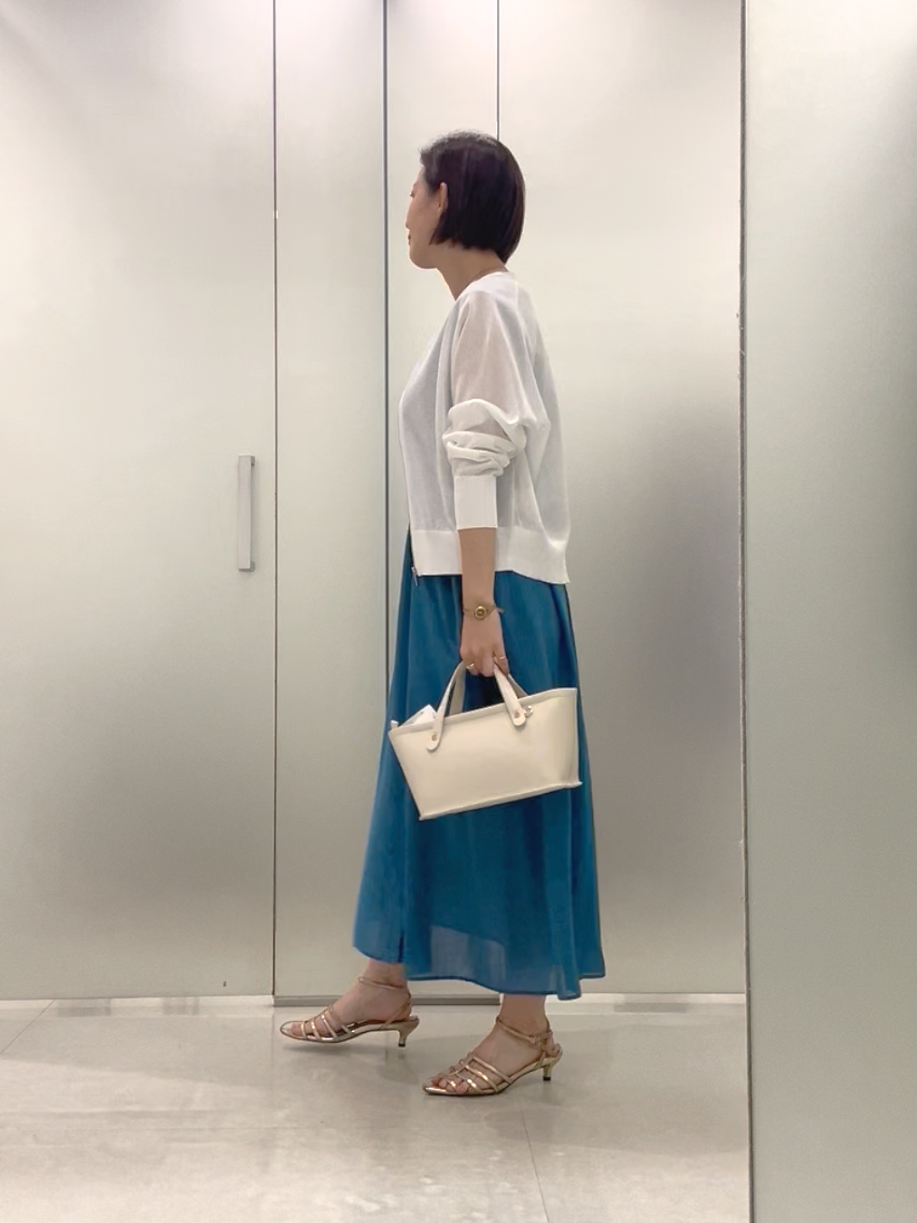 まどかさんの「UNTITLED｜【アンサンブル可/日除け・冷房対策】シアーレーヨンZIPカーディガン」を使ったコーディネート